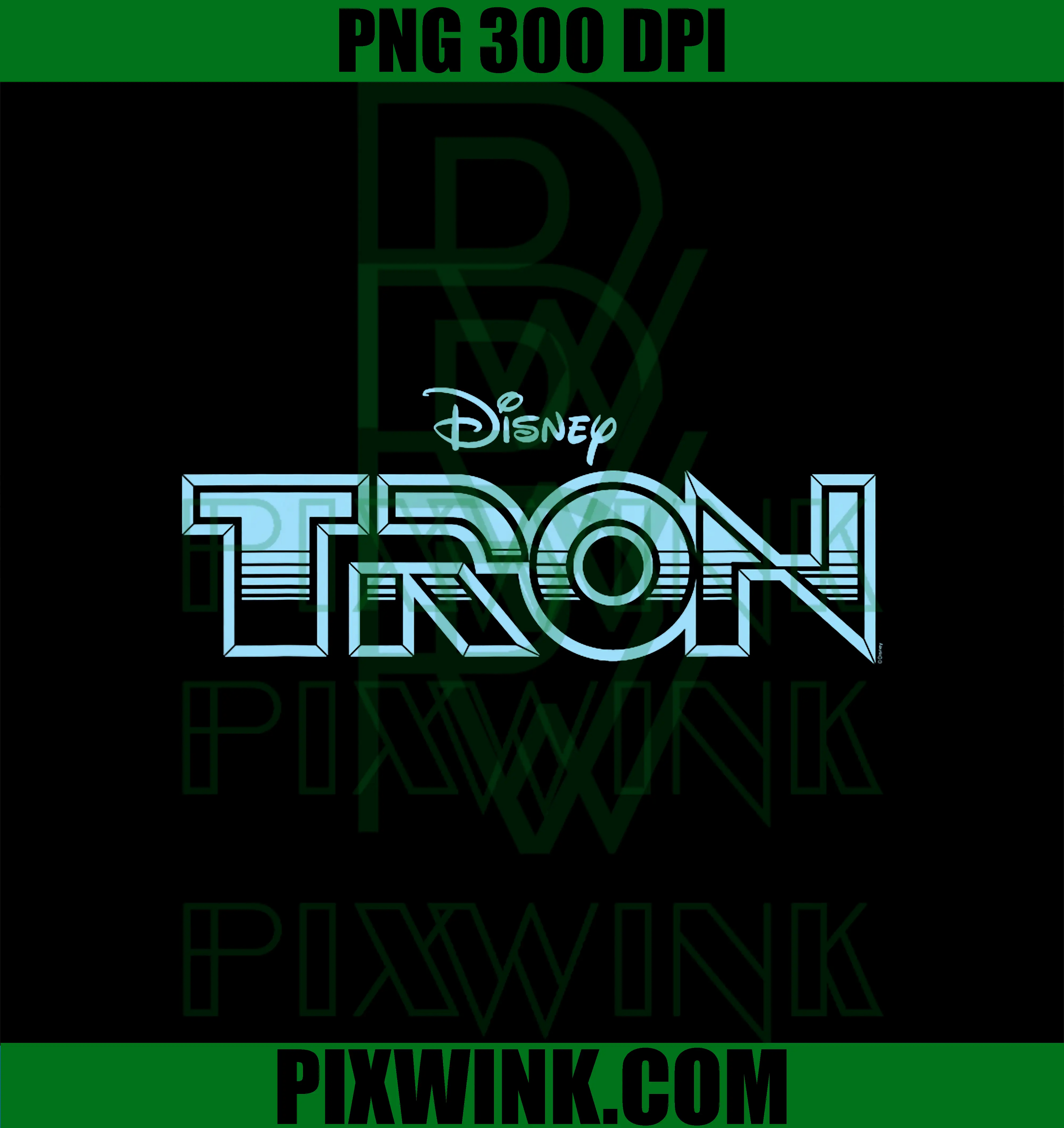 Disney TRON Official PNG, 1982 Original Movie Logo PNG