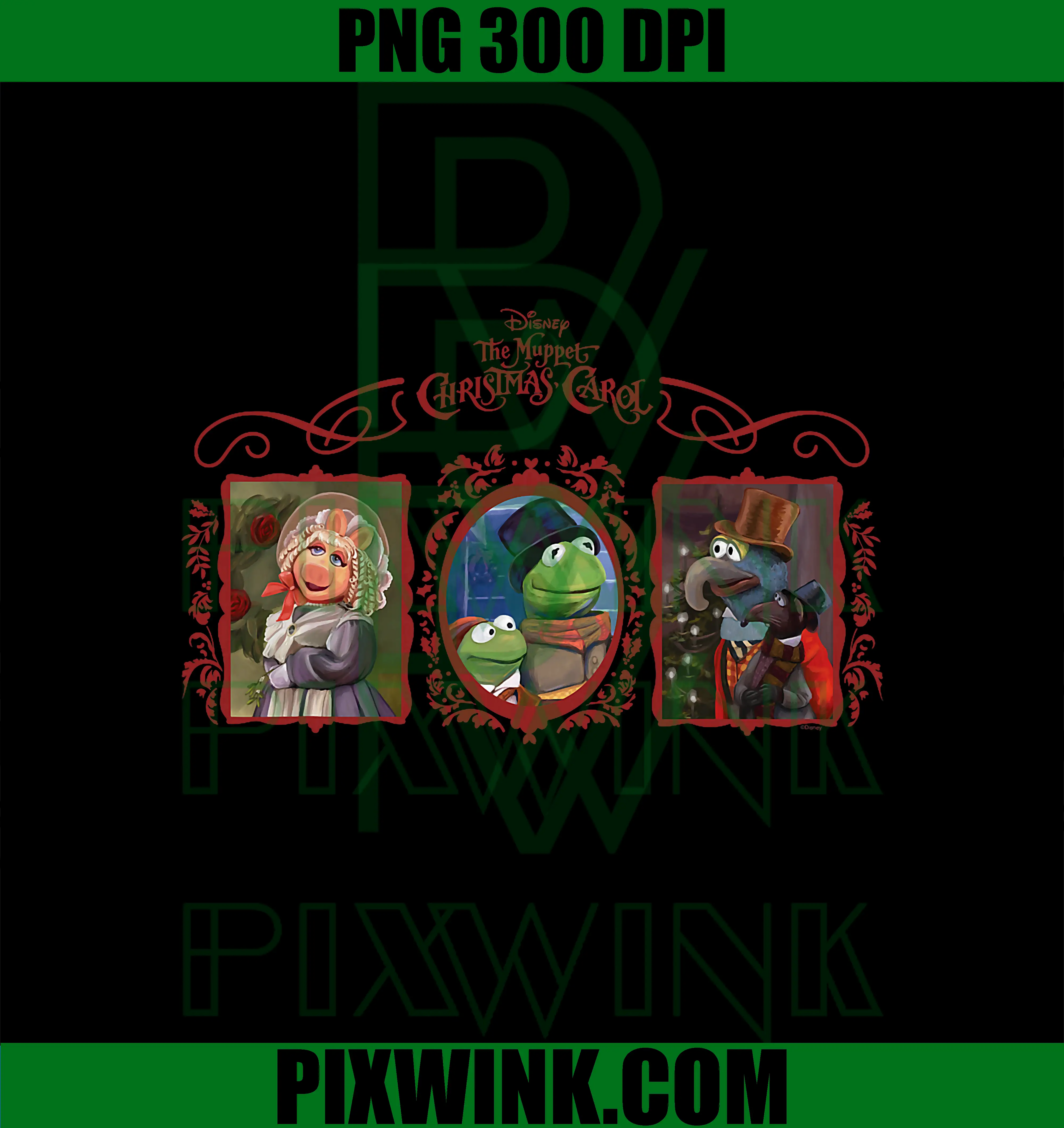 Disney The Muppet Christmas Carol PNG, Holiday Coquette Trio PNG
