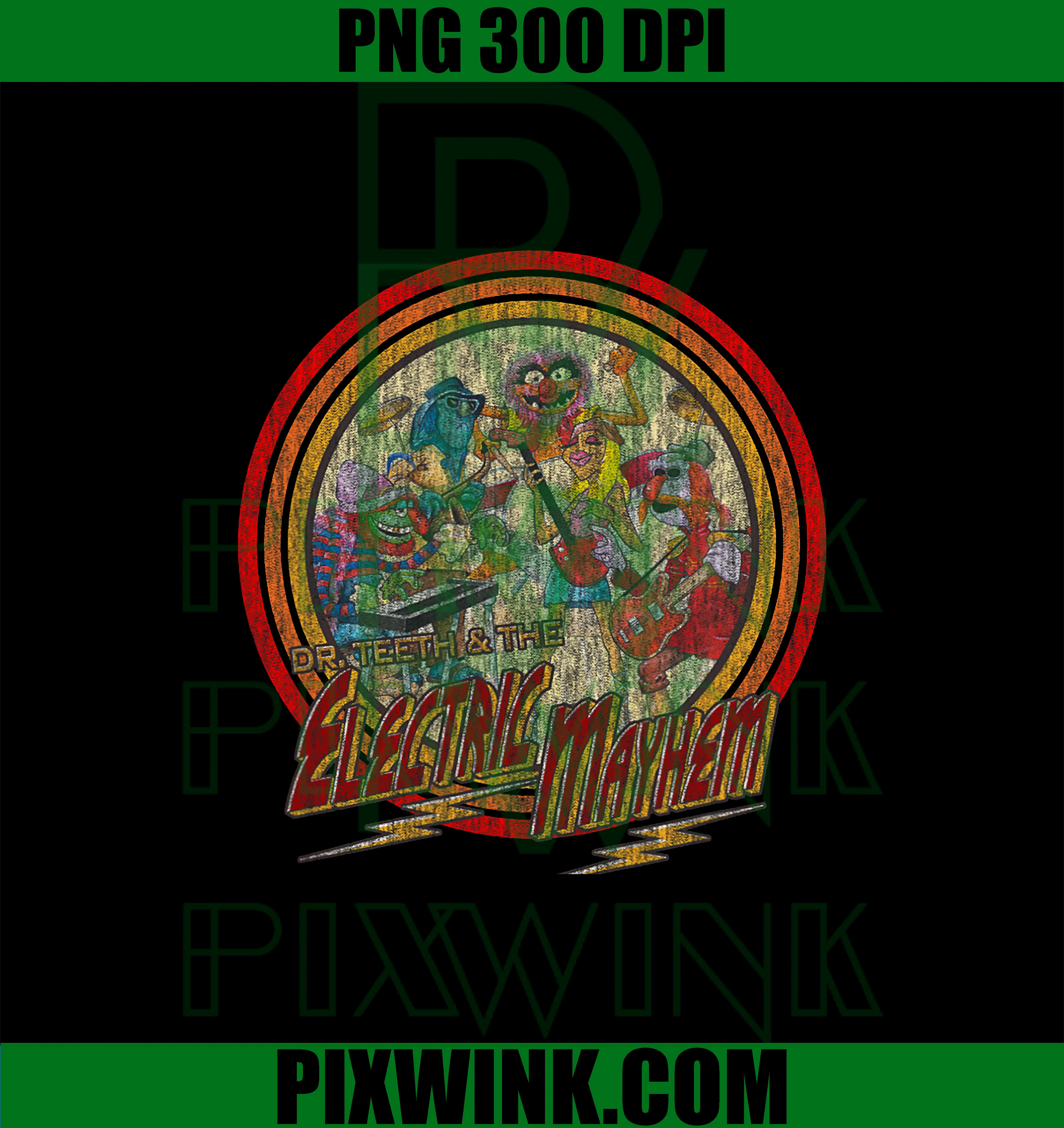 Electric Mayhem Vintage Band PNG, Disney The Muppets PNG