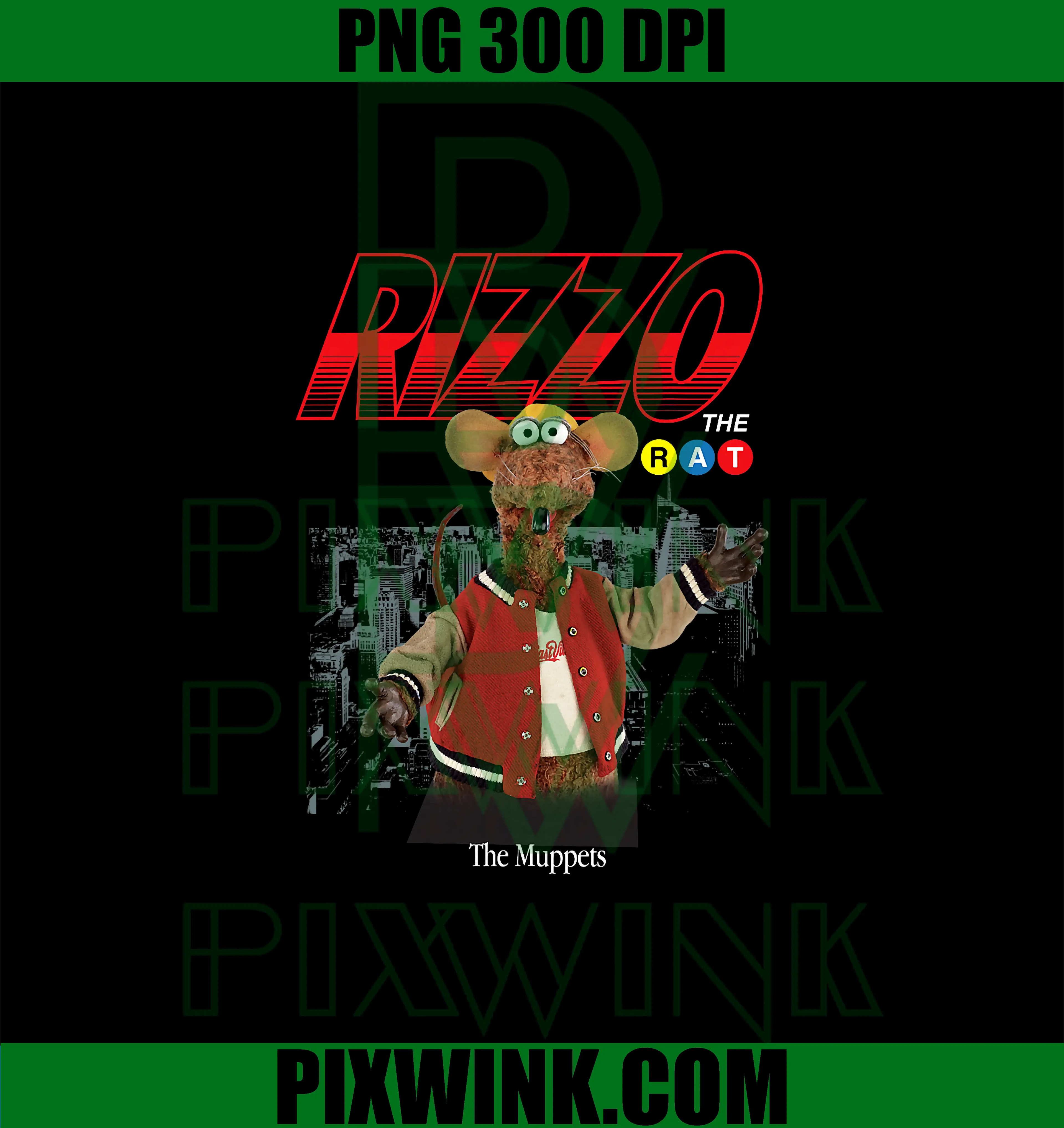 Rizzo The Rat Vintage PNG, Disney The Muppets PNG