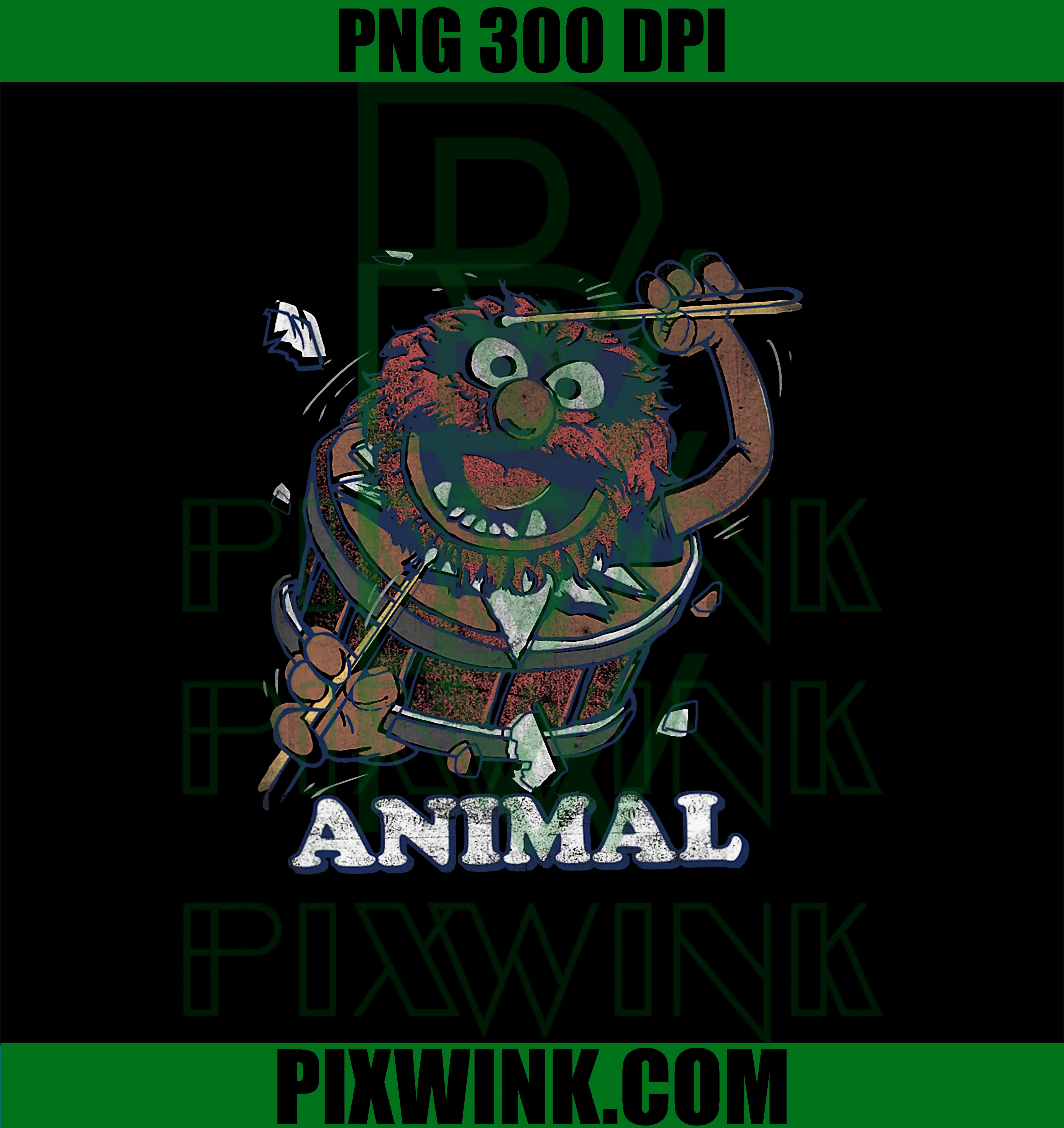 Animal Wild Drummer Bust Through PNG, Disney The Muppets PNG