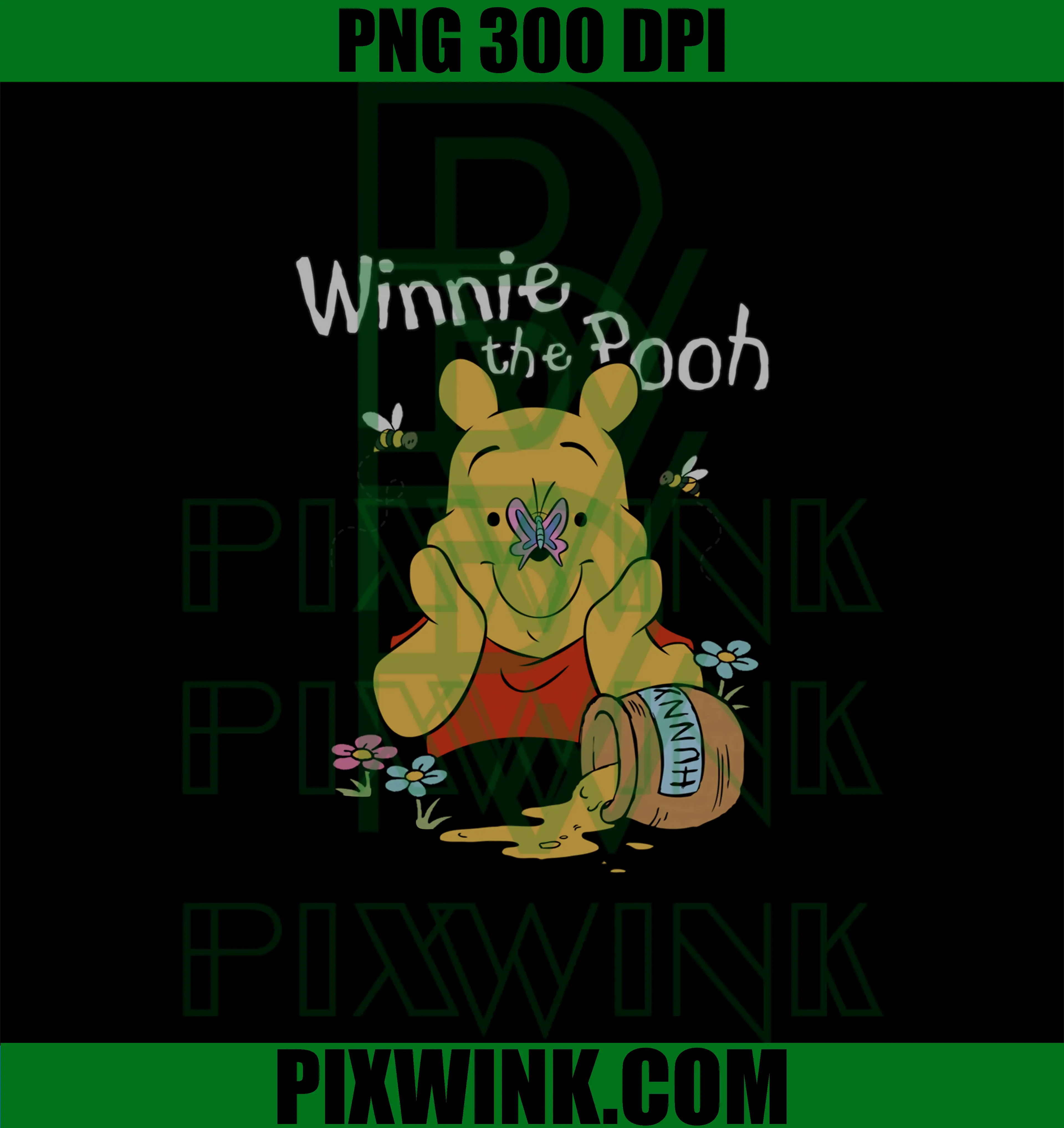 Winnie The Pooh PNG, Disney Butterfly Nose PNG