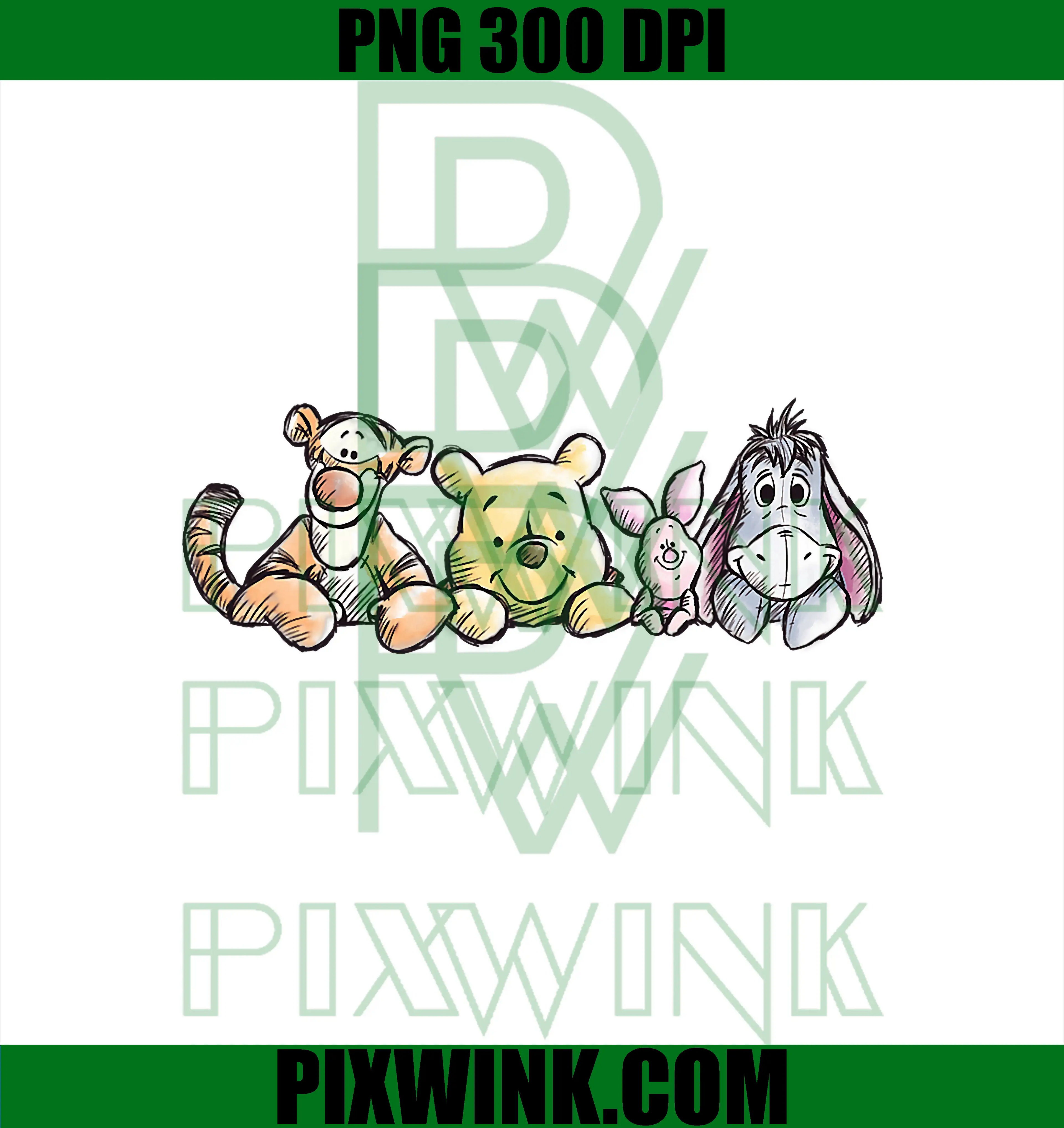 Sketch Style PNG, Disney Winnie The Pooh PNG