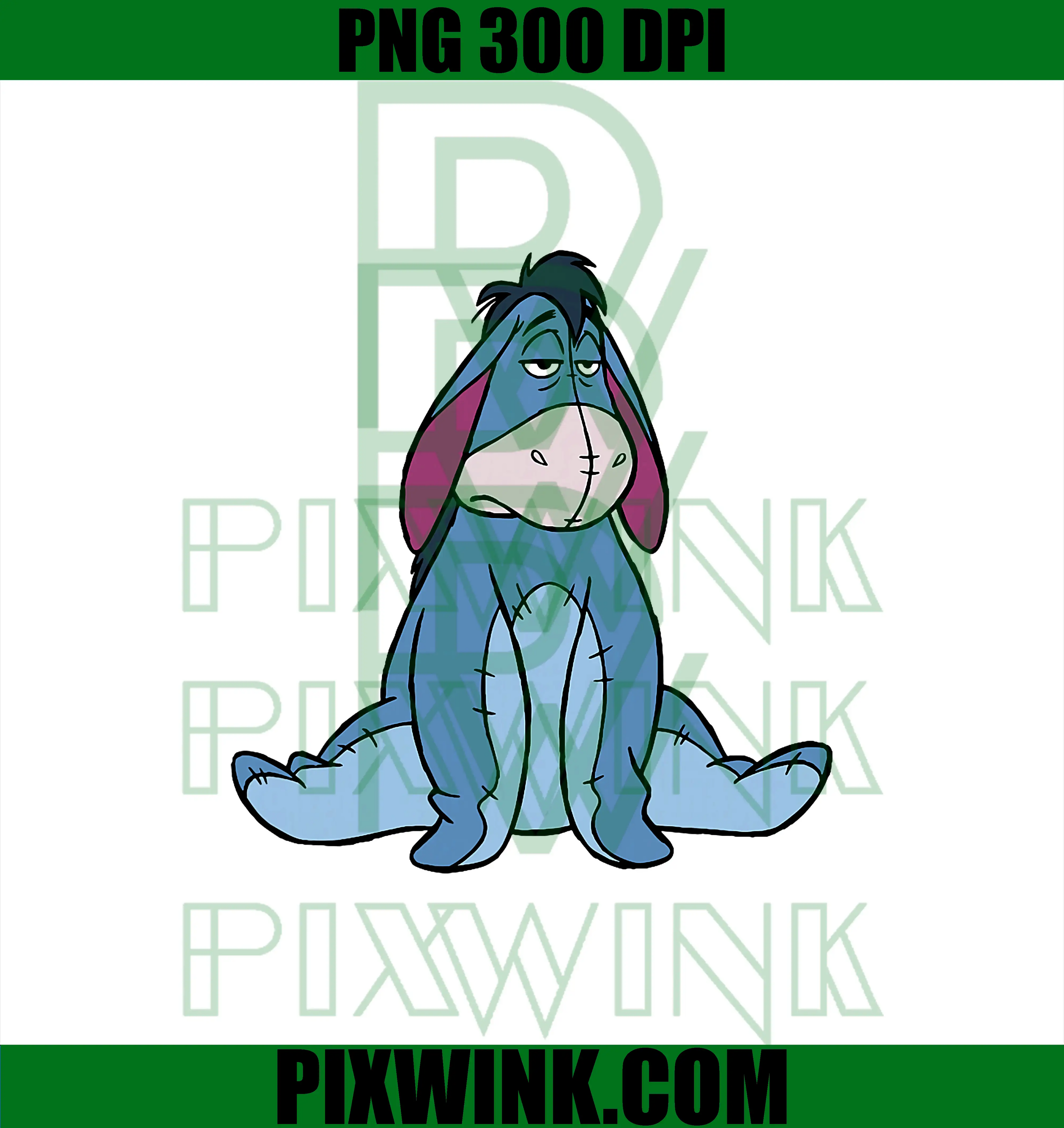 Unamused Eeyore PNG, Disney Winnie The Pooh PNG