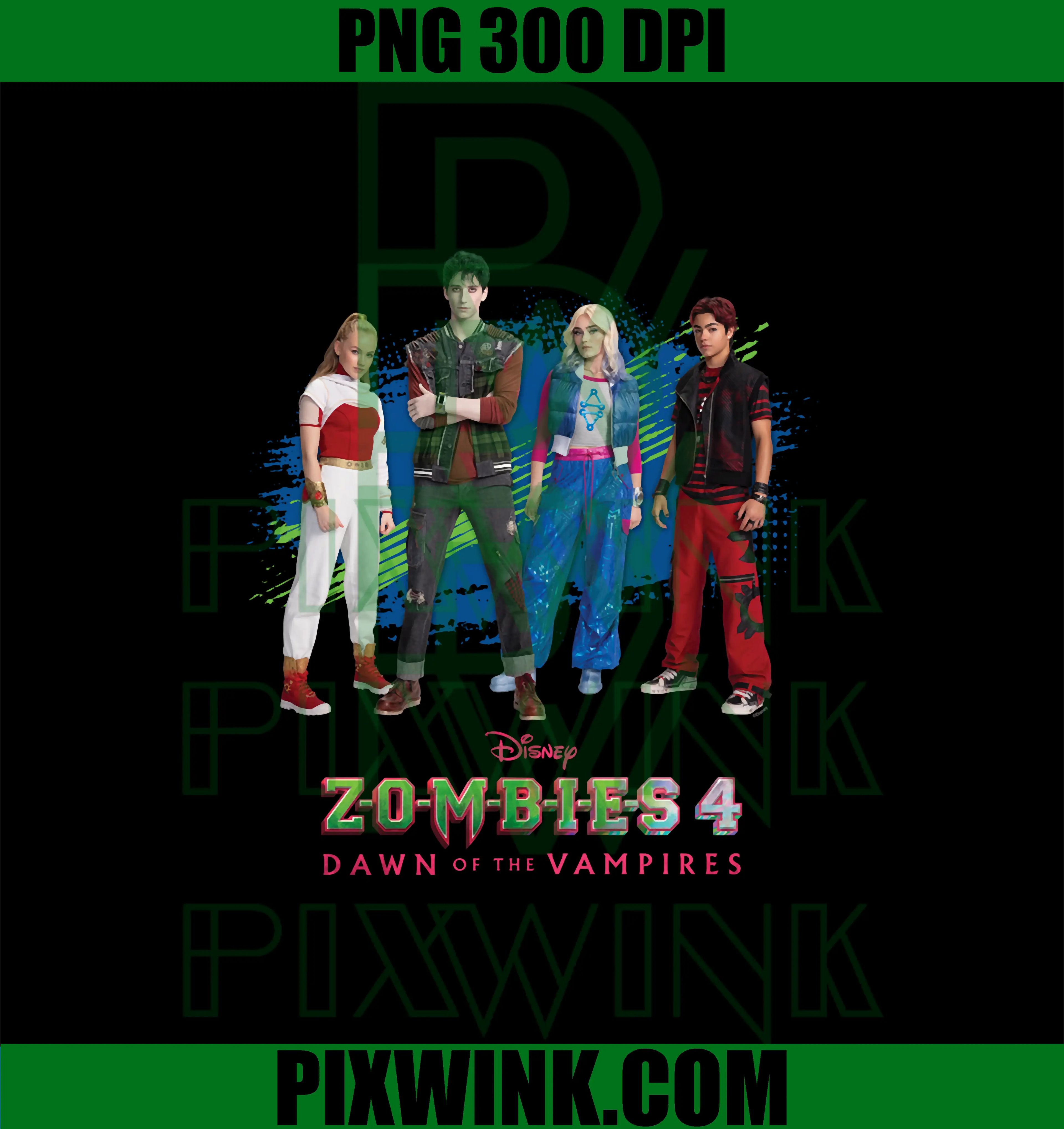 Disney ZOMBIES 4 PNG, Nova & Victor Zed & Addison Official Logo PNG