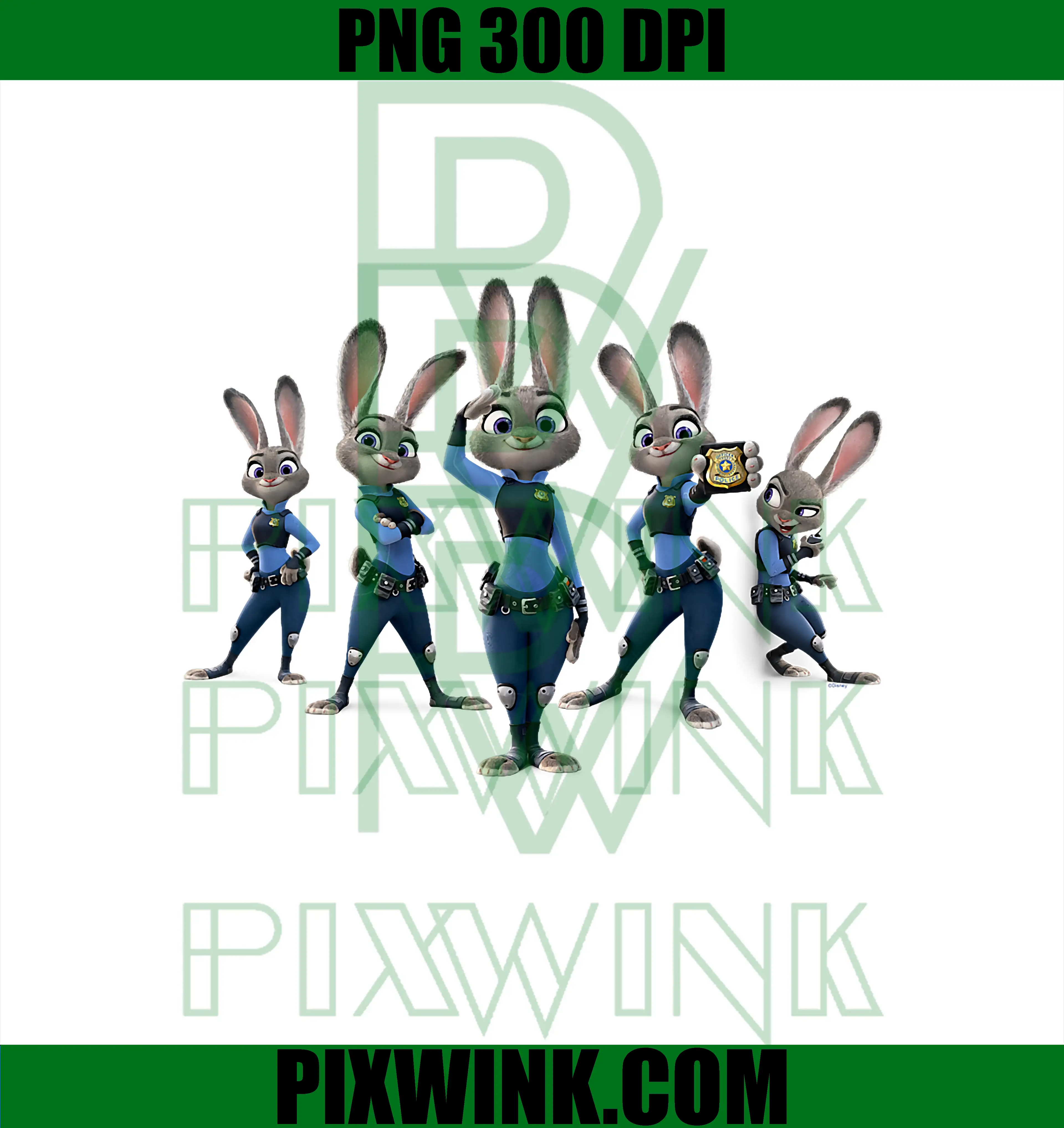 Disney Zootopia PNG, Judy Hopps Multi-Pose PNG