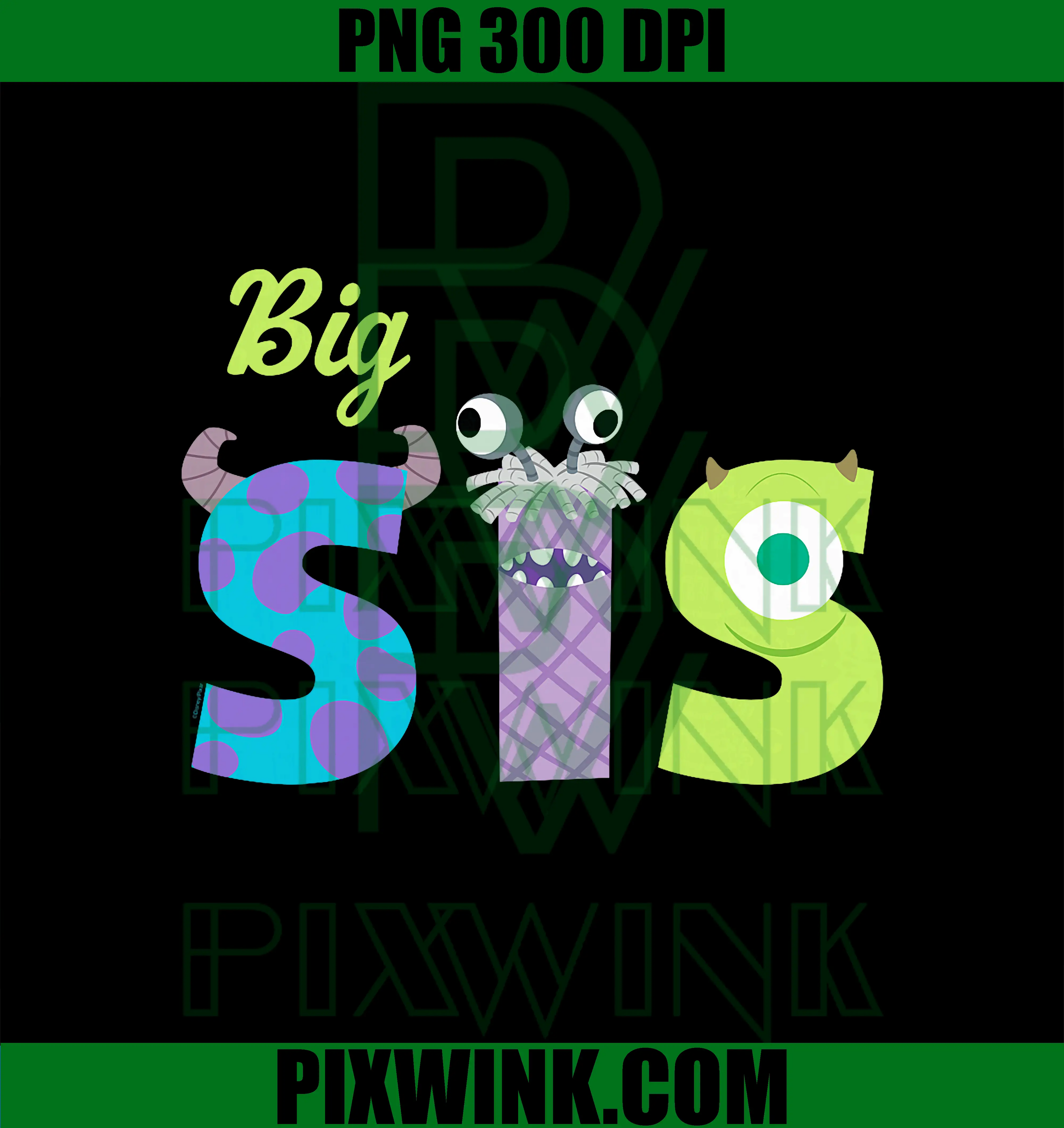 Big Sis PNG, Disney & Pixar's Monsters PNG