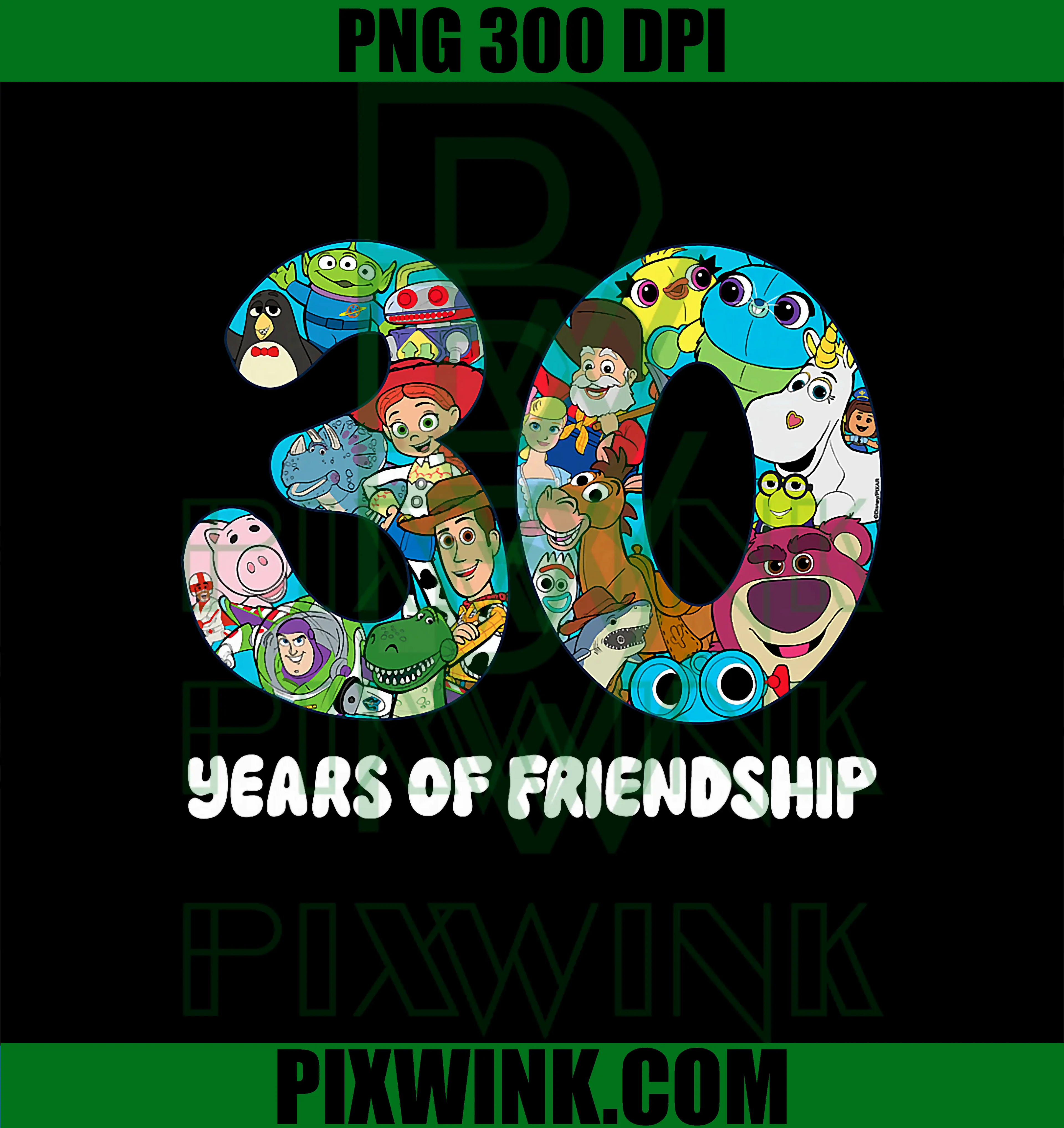 30 Years of Friendship PNG, Disney & Pixar's Toy Story PNG