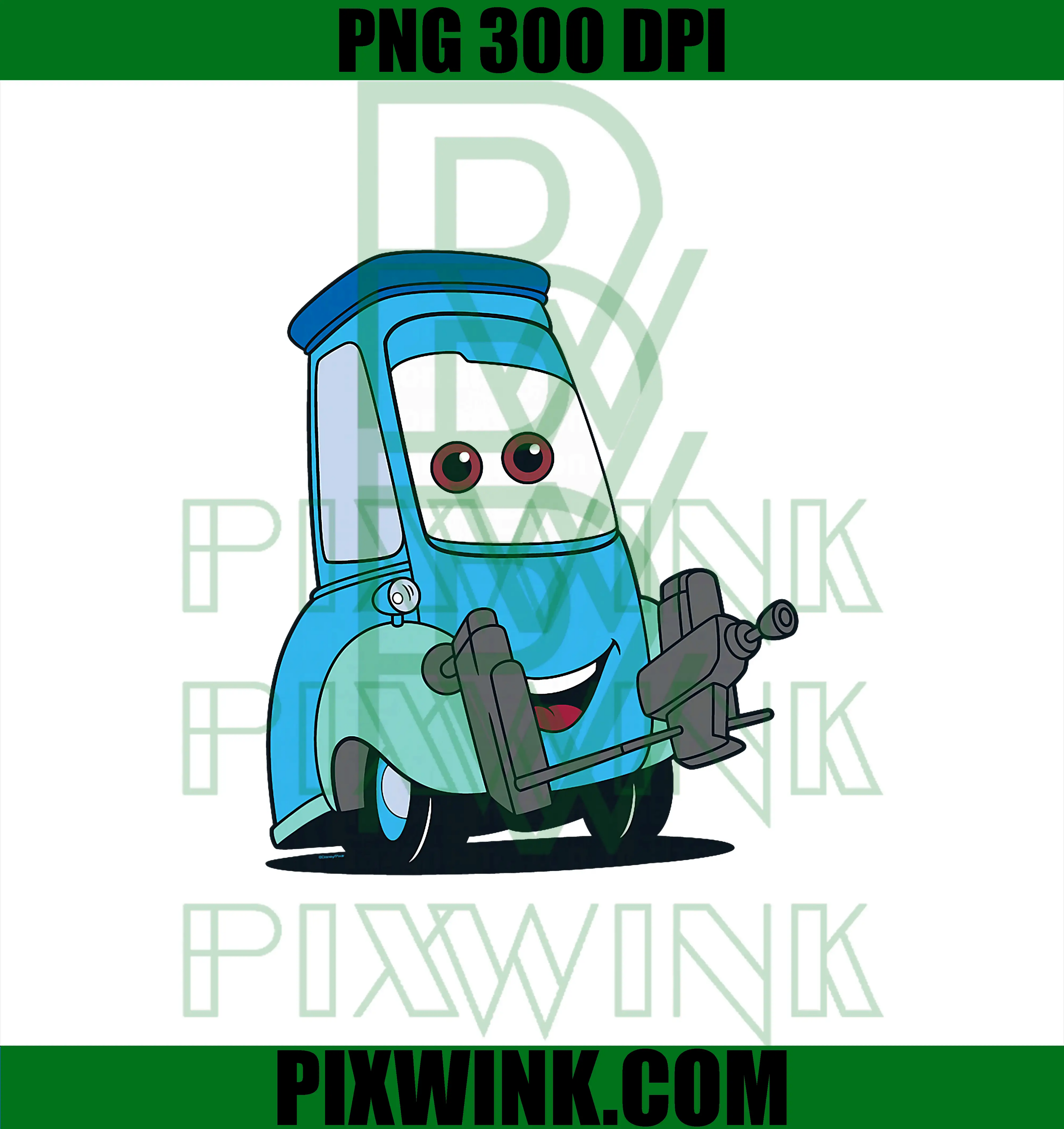 Cars Guido Pitty Forklift Big Pic PNG, Disney and Pixar's PNG