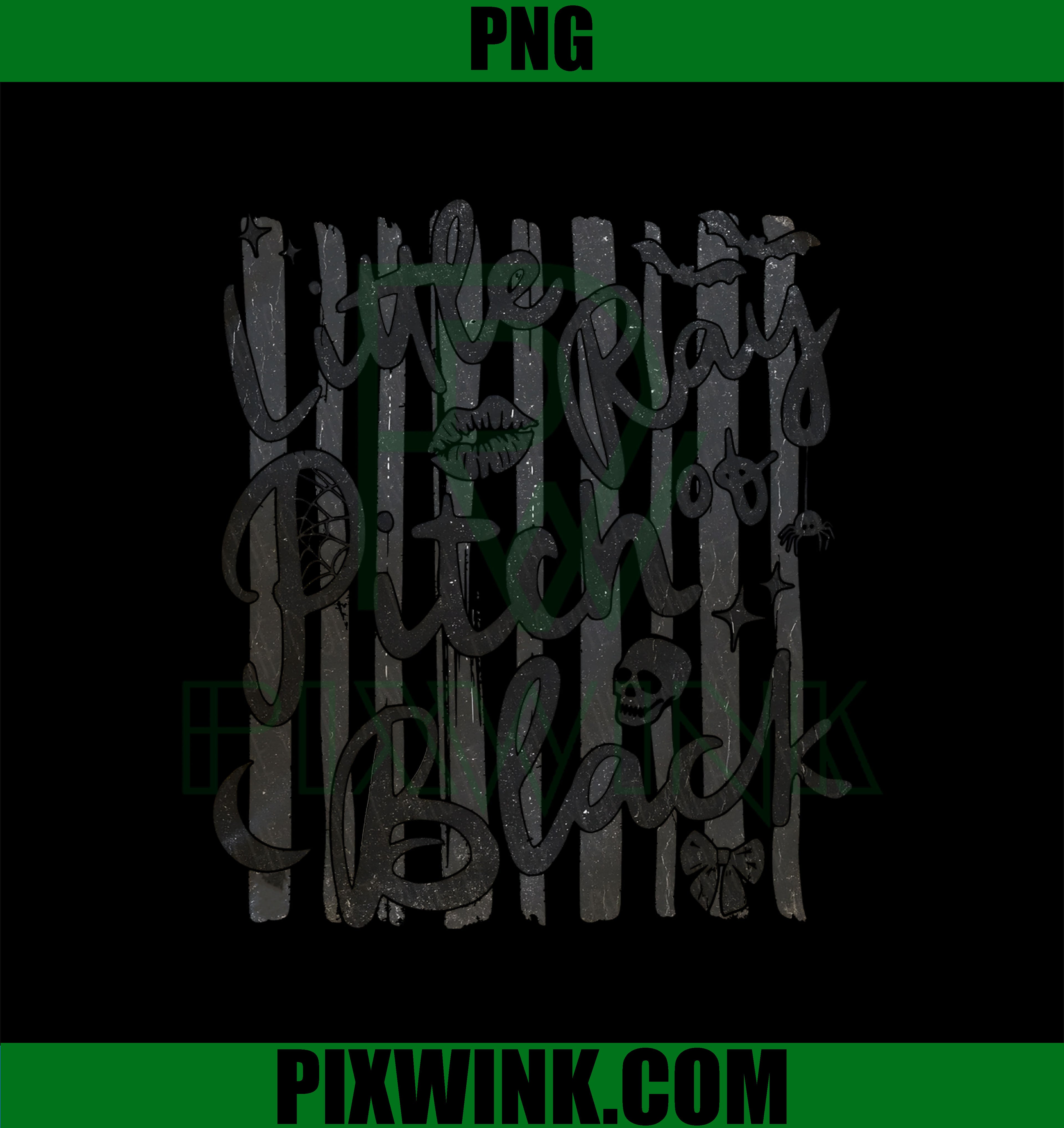 Distressed Little Ray of Pitch Black PNG, Halloween Vibes PNG