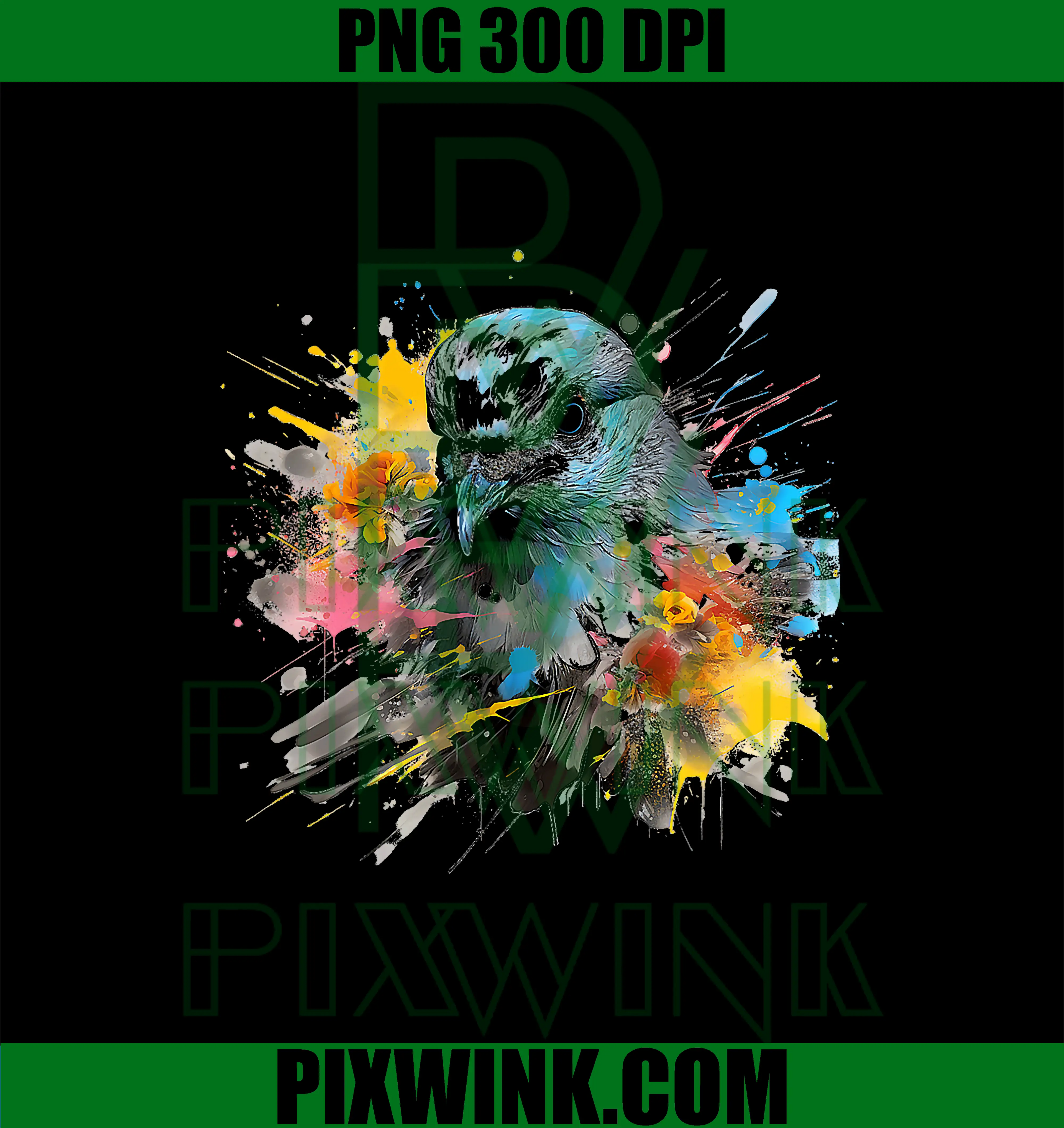 Dove Abstract Painting Art PNG, Drawing Flowers Graphic Bird PNG