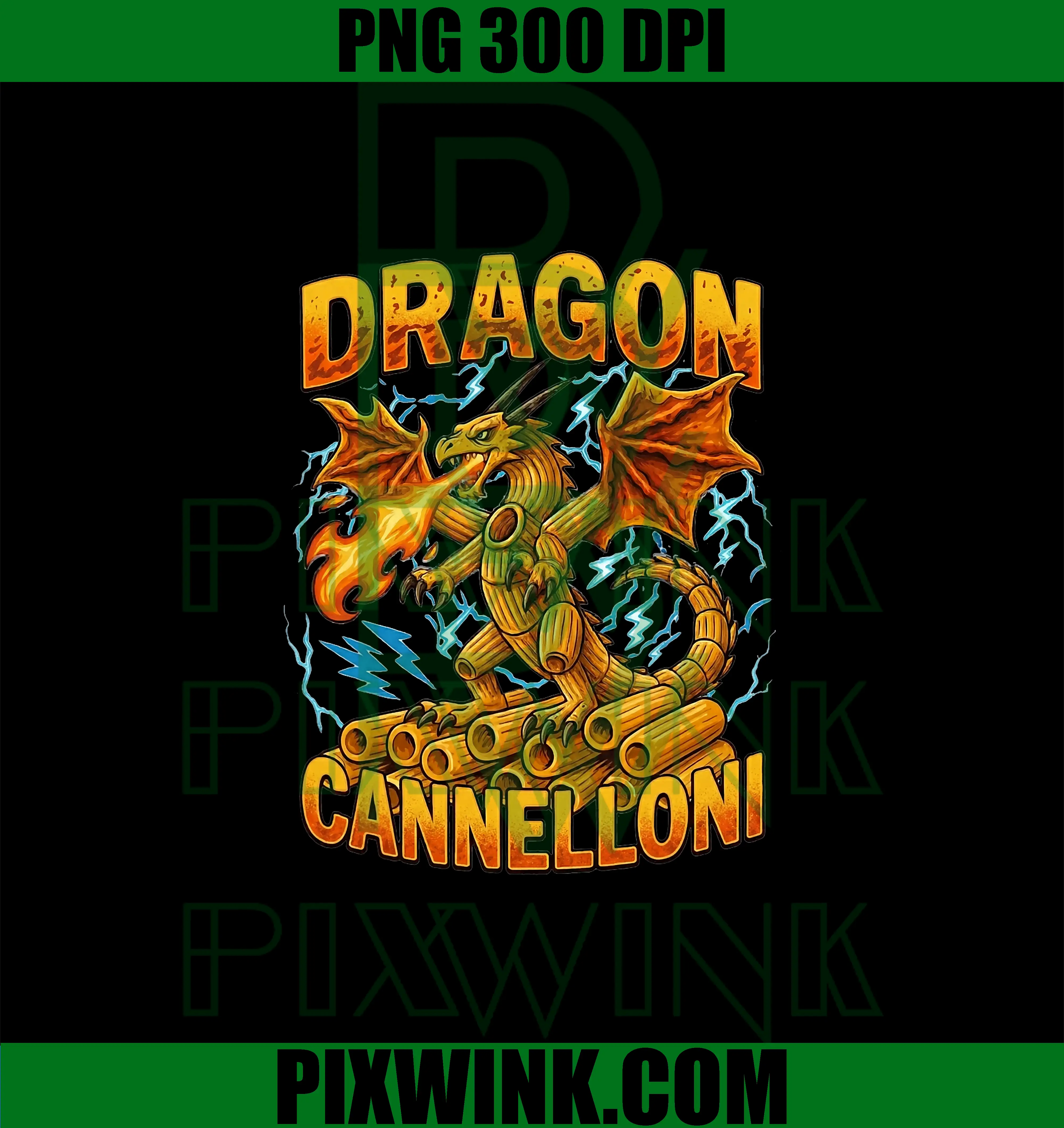 Dragon Cannelloni PNG, Brain Rot Meme Italian Brainrot PNG