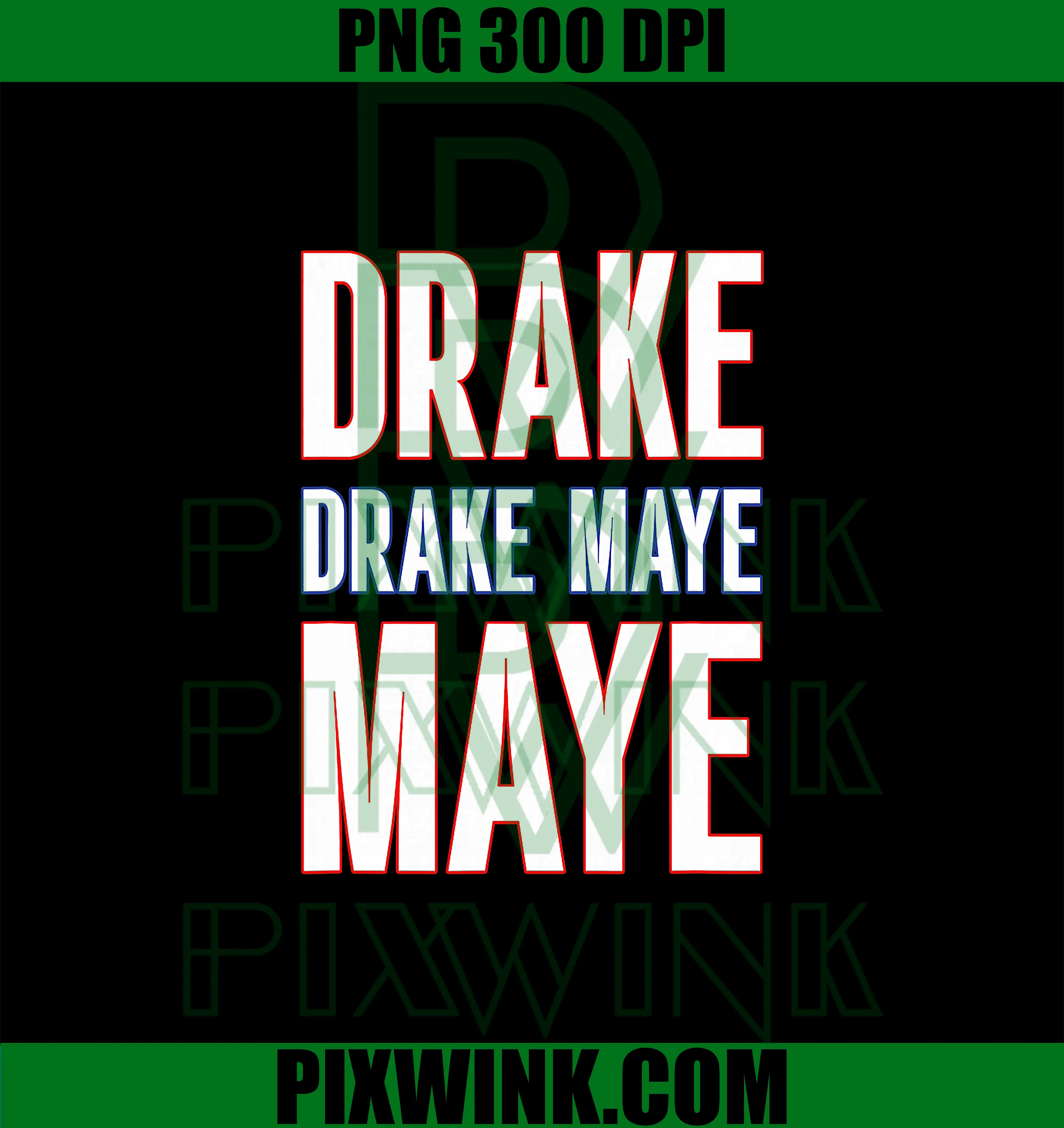 Drake Maye PNG, Football Quarterback Word Art PNG