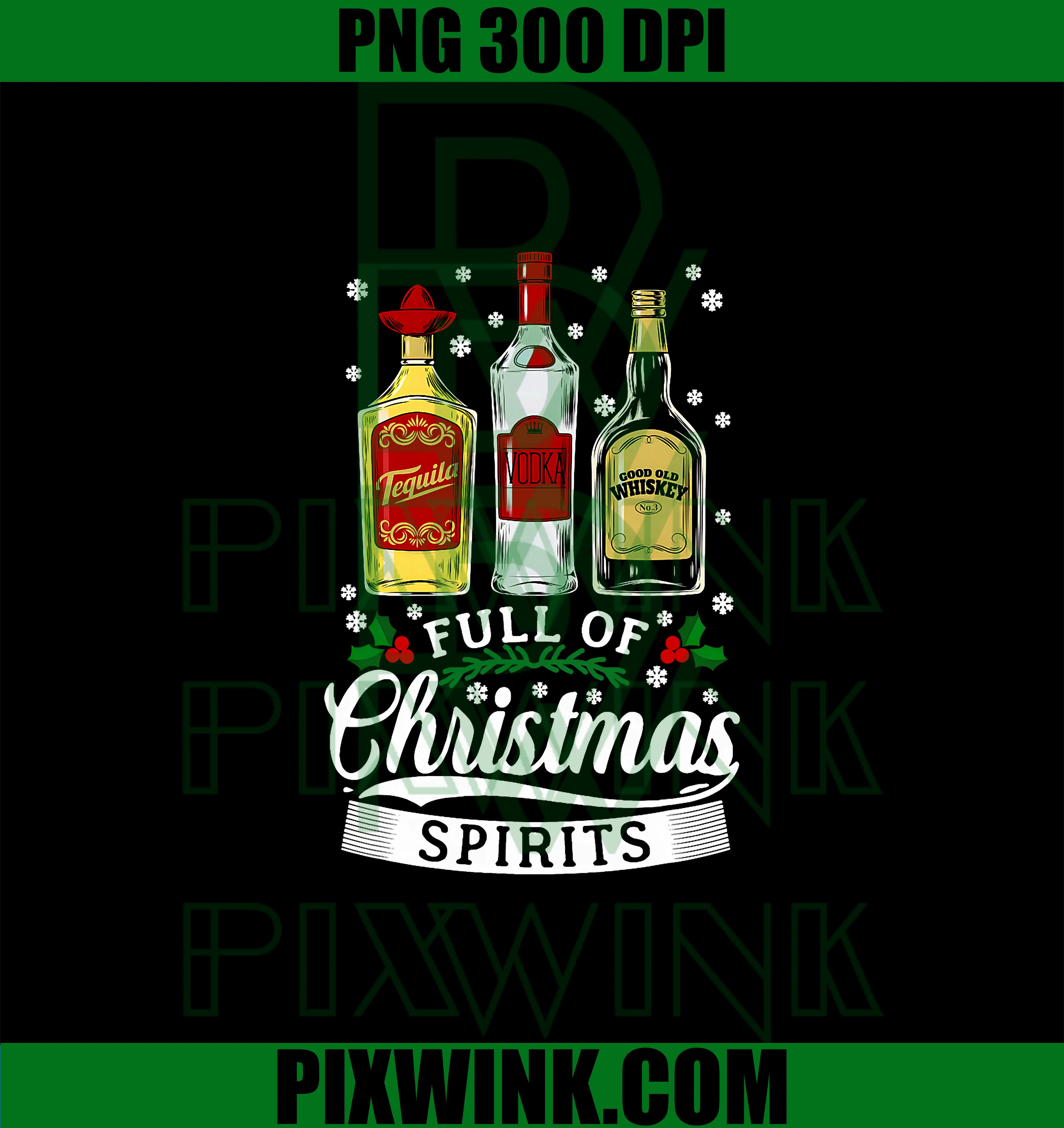Full of Christmas Spirits PNG, Drinking Alcohol Christmas Party PNG