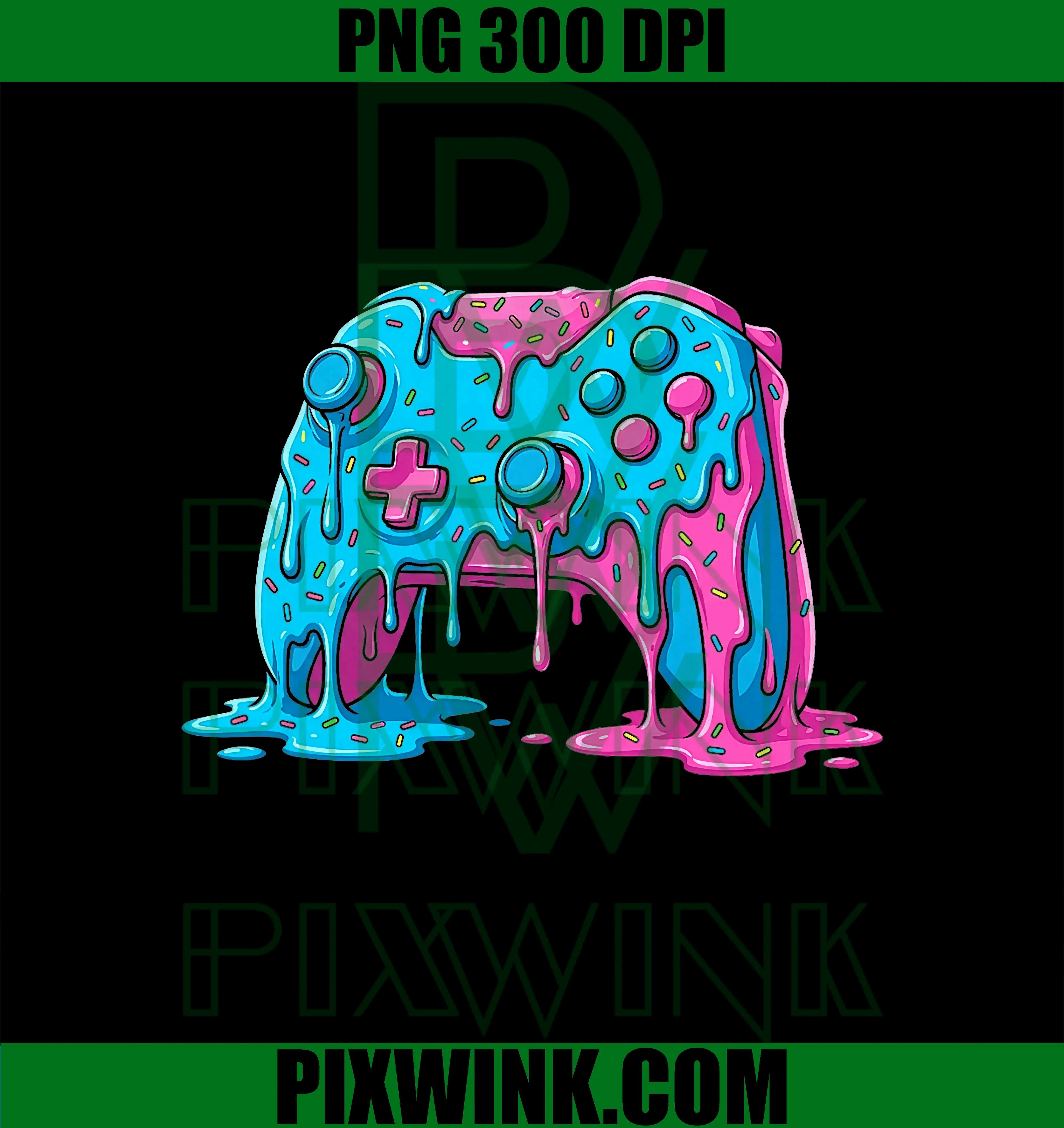 Drip Gamer Controller PNG, Video Game Retro Gaming PNG