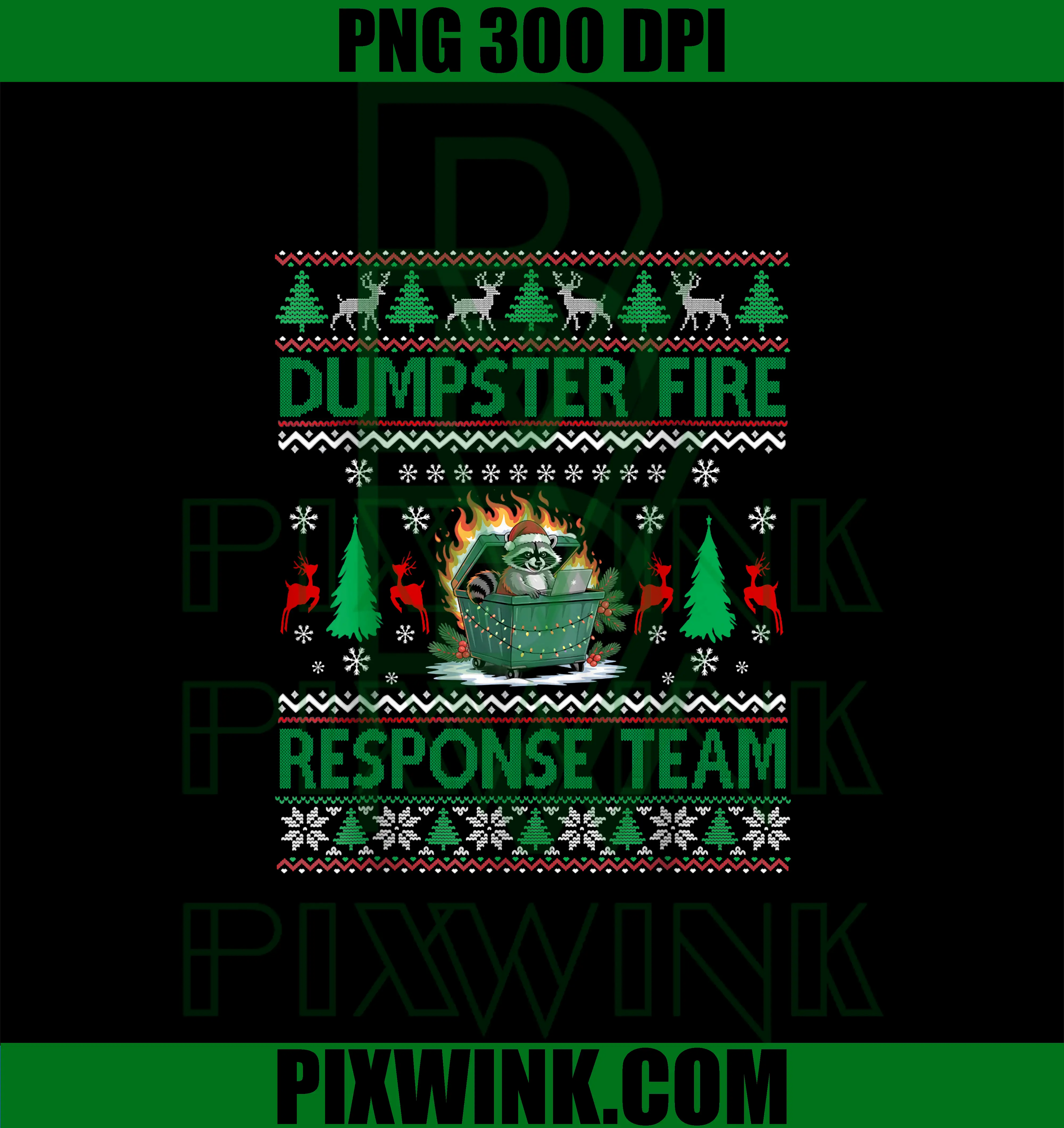 Dumpster Fire Response Team PNG, Christmas Employee PNG