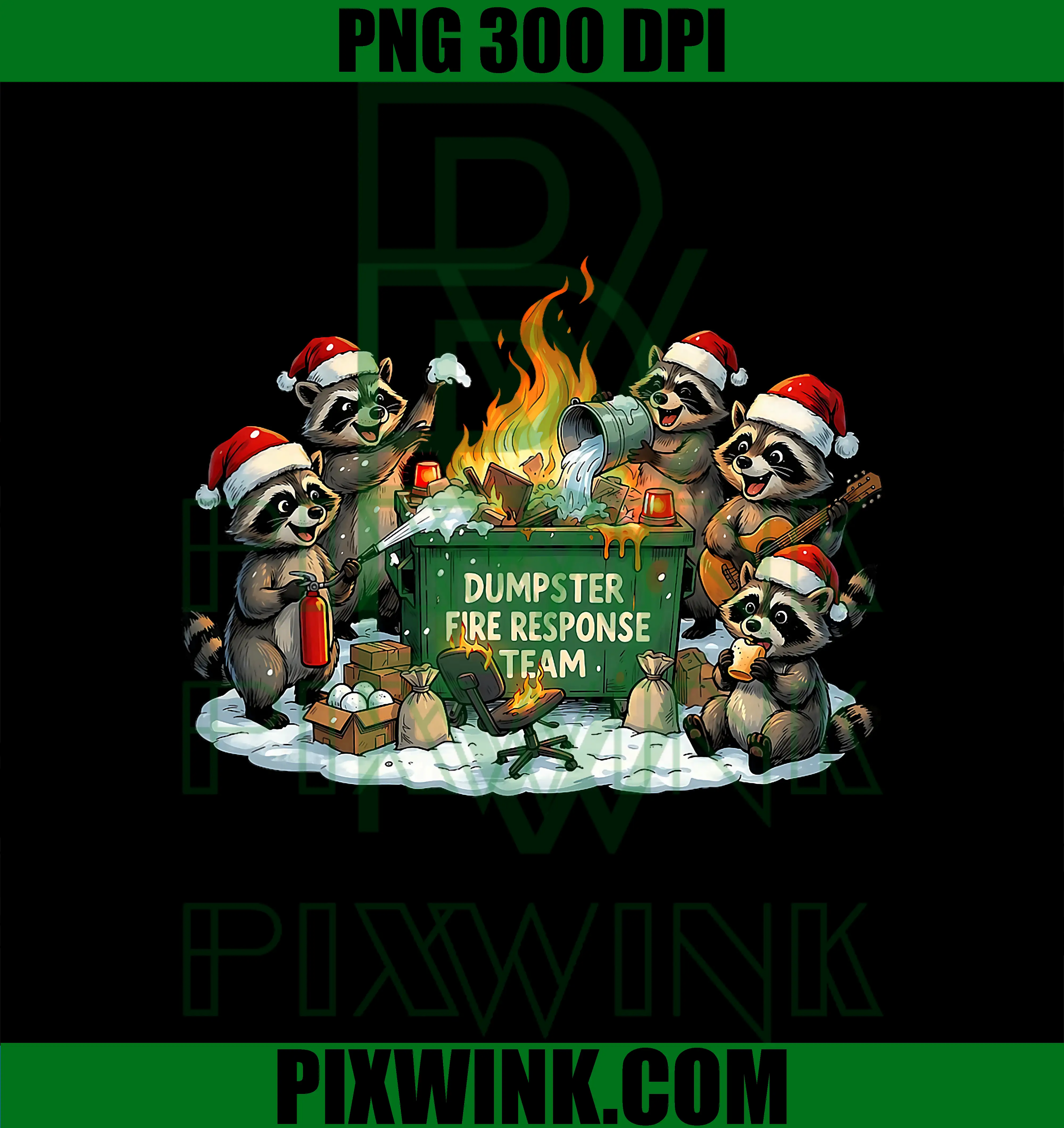 Dumpster Fire Response Team Leader PNG, Funny Christmas PNG