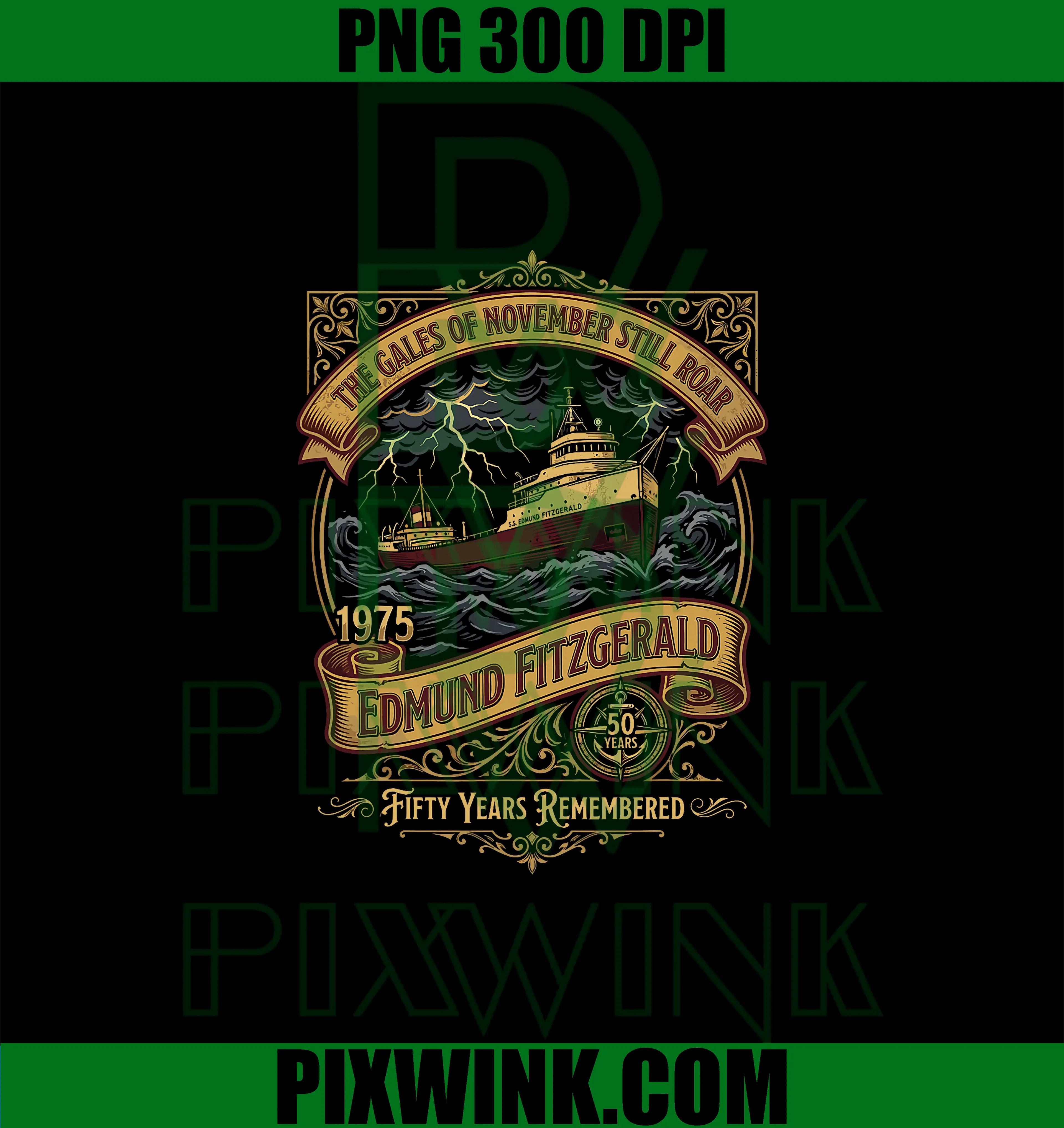 Edmund Fitzgerald PNG, Ship 1975 Anniversary Great Tribute PNG