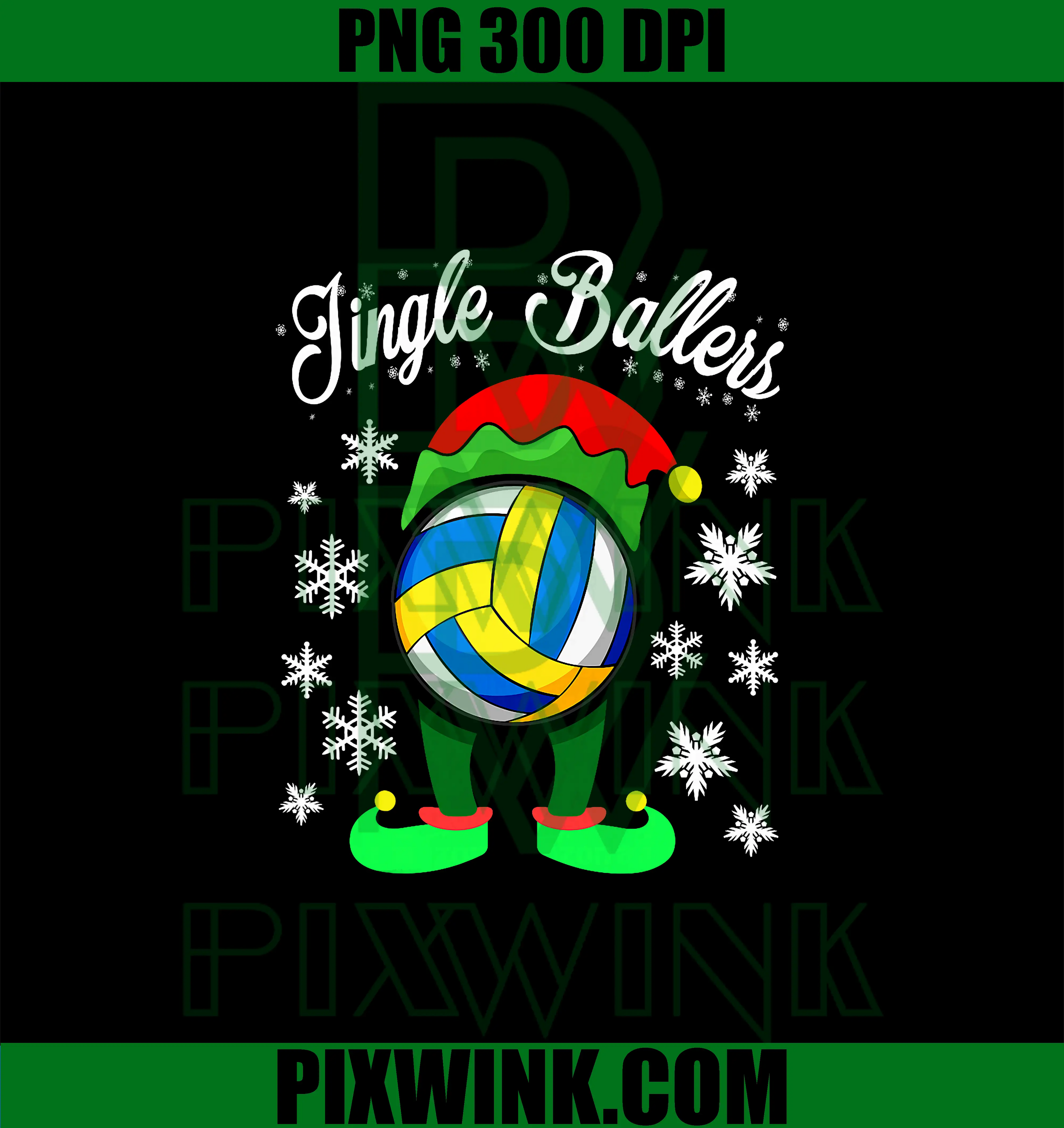 Elf Christmas Volleyball PNG, Matching Family Party Xmas PNG