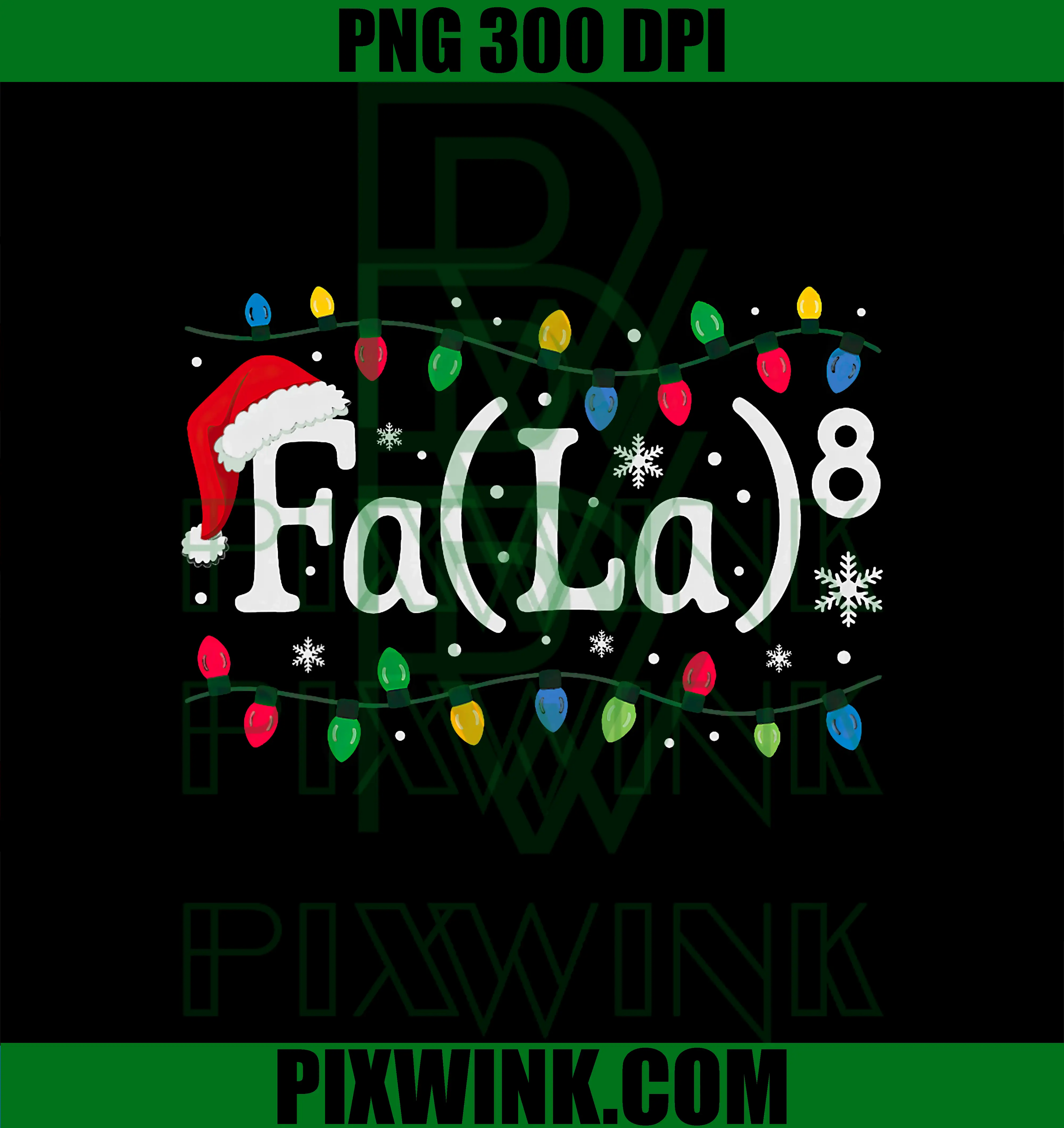 FA LA 8 PNG, Christmas Santa FA La PNG