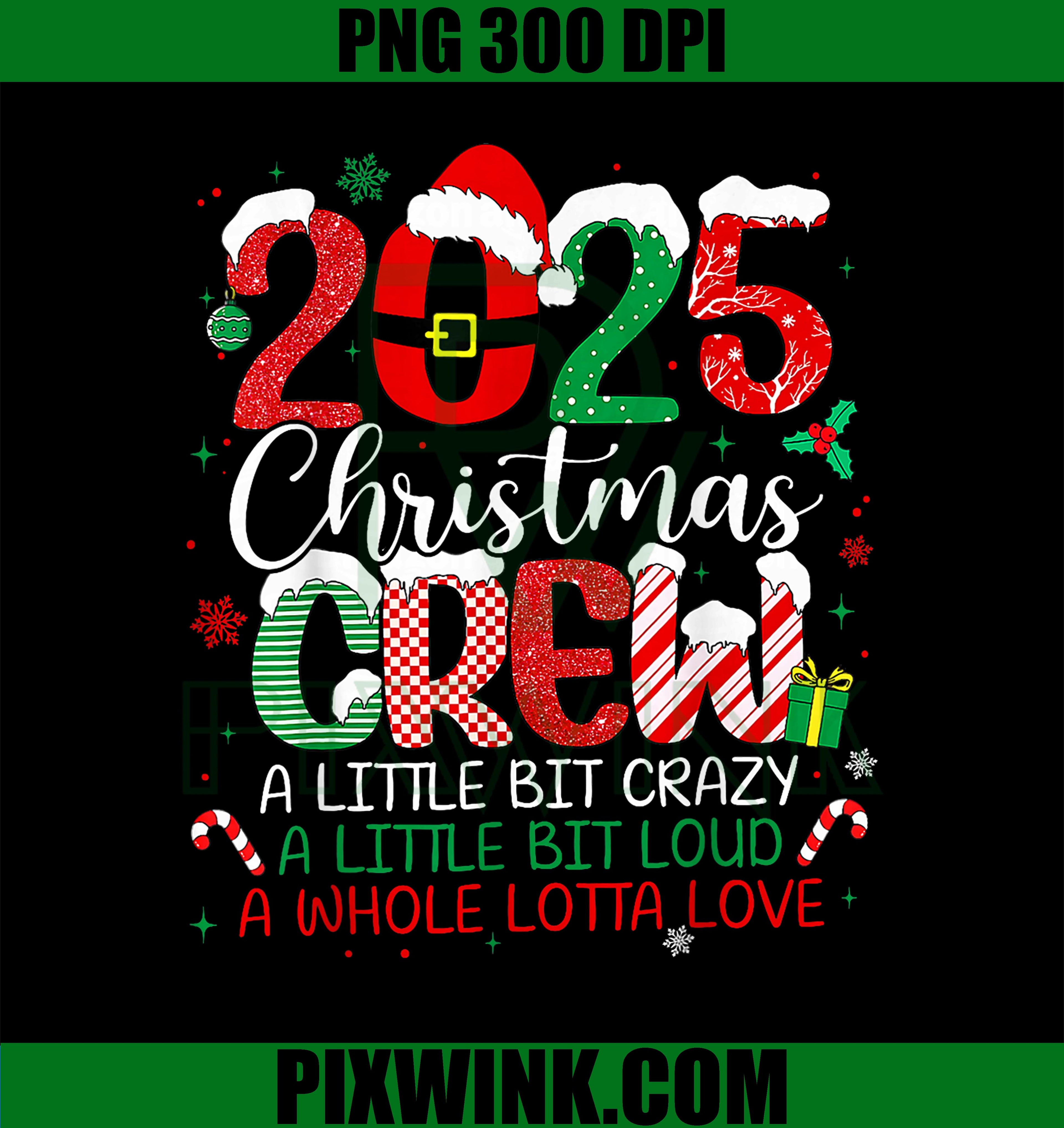 Family Christmas 2025 PNG, Matching Outfit Xmas Squad Santa PNG