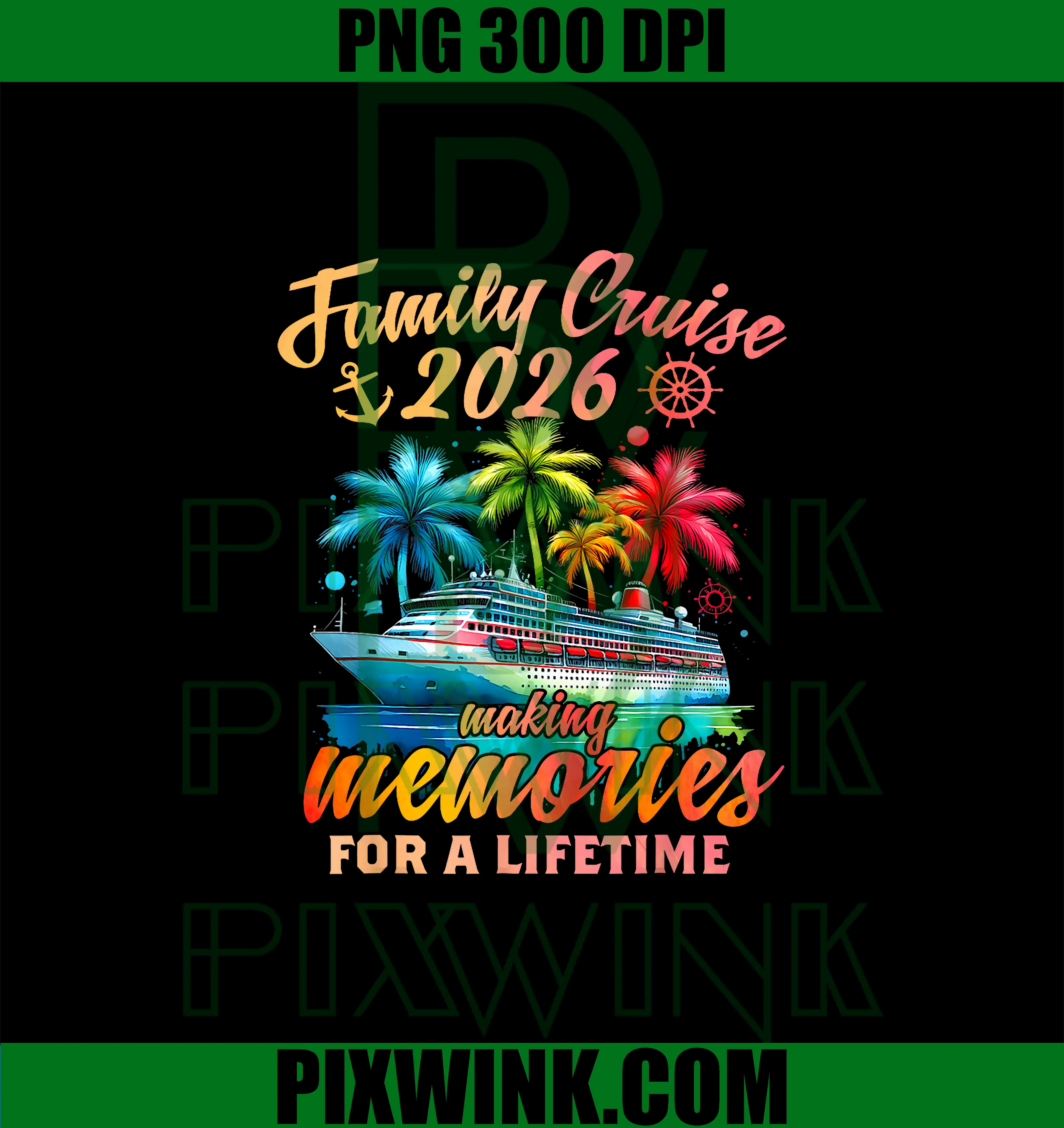 Family Cruise 2026 Family PNG, Matching Cruise Vacation Party PNG