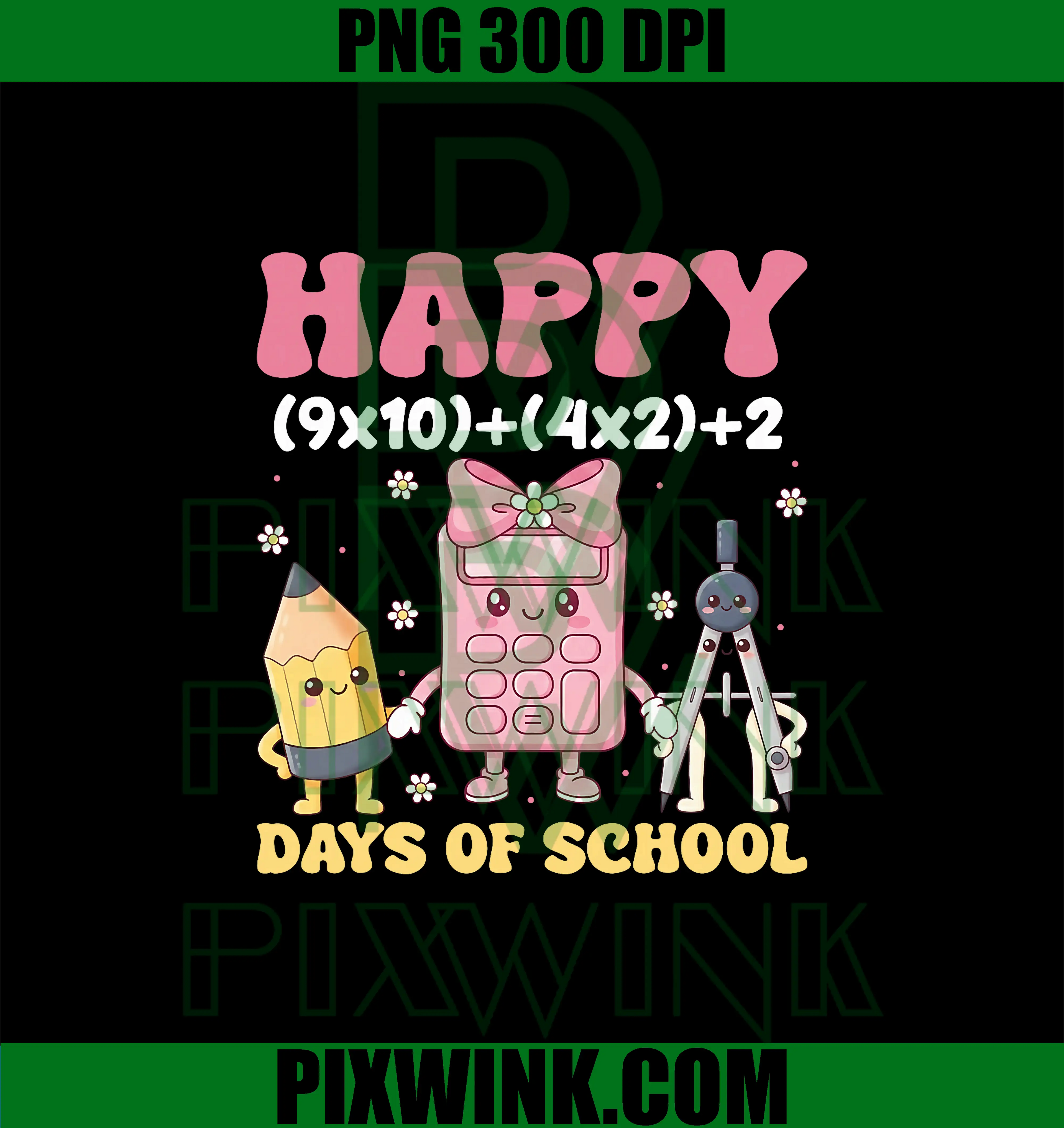 Funny 100th Day Math Formula PNG, 100 Days of School Math Teacher PNG