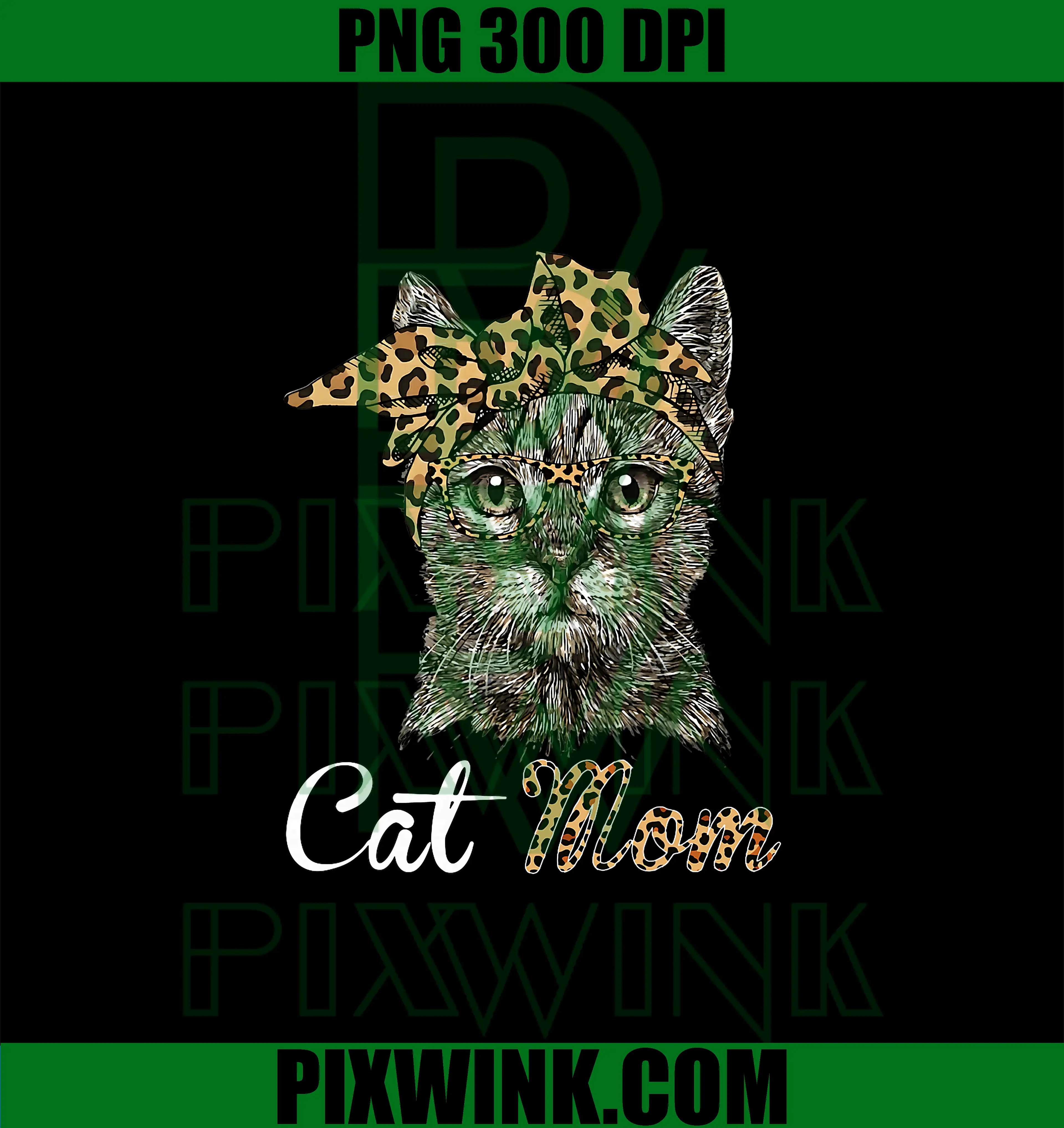 Funny Cat Mom PNG, Bow Cute Cat Lovers PNG