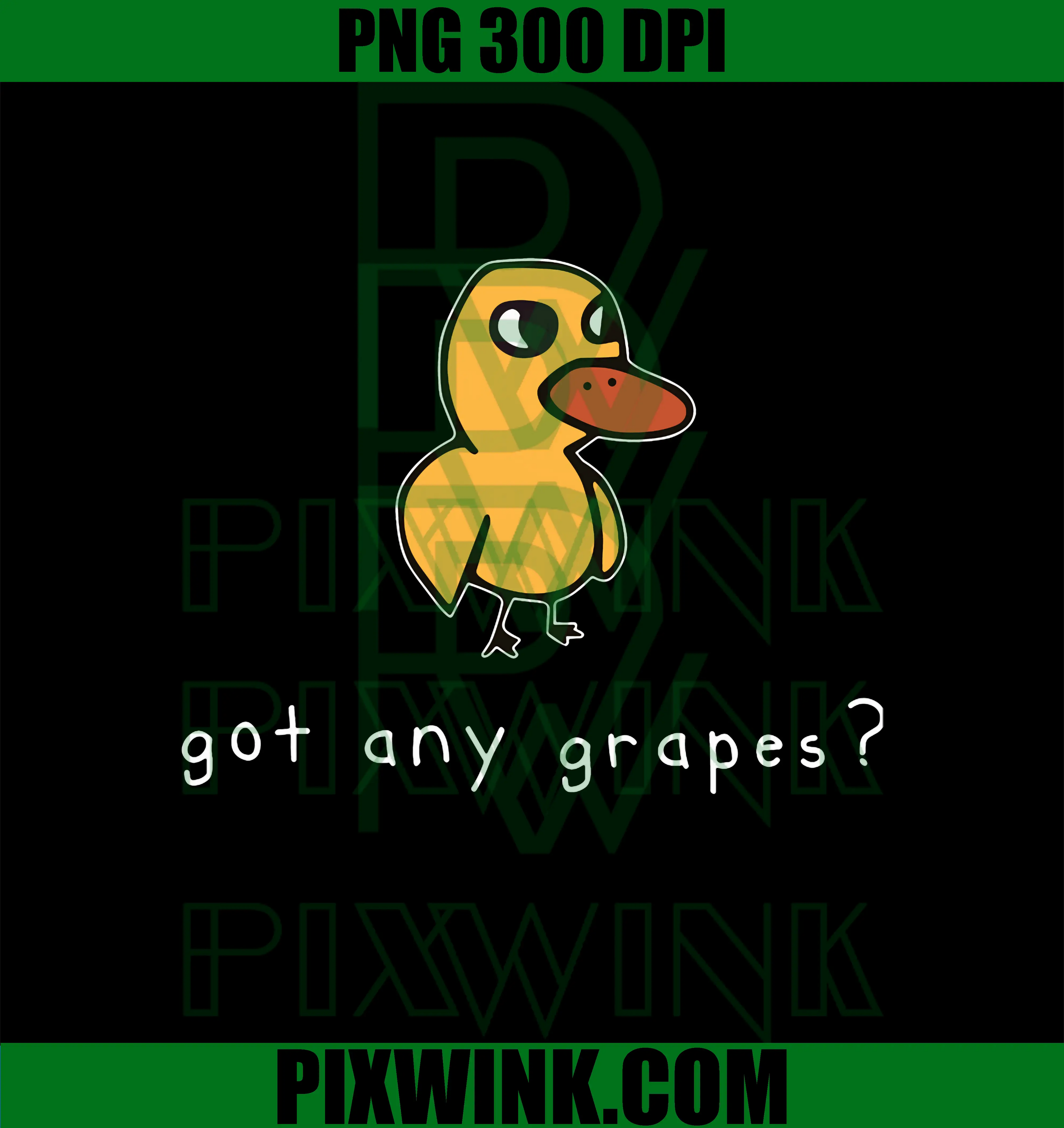 Duck Got Any Grapes PNG, Graphic Summer Design PNG