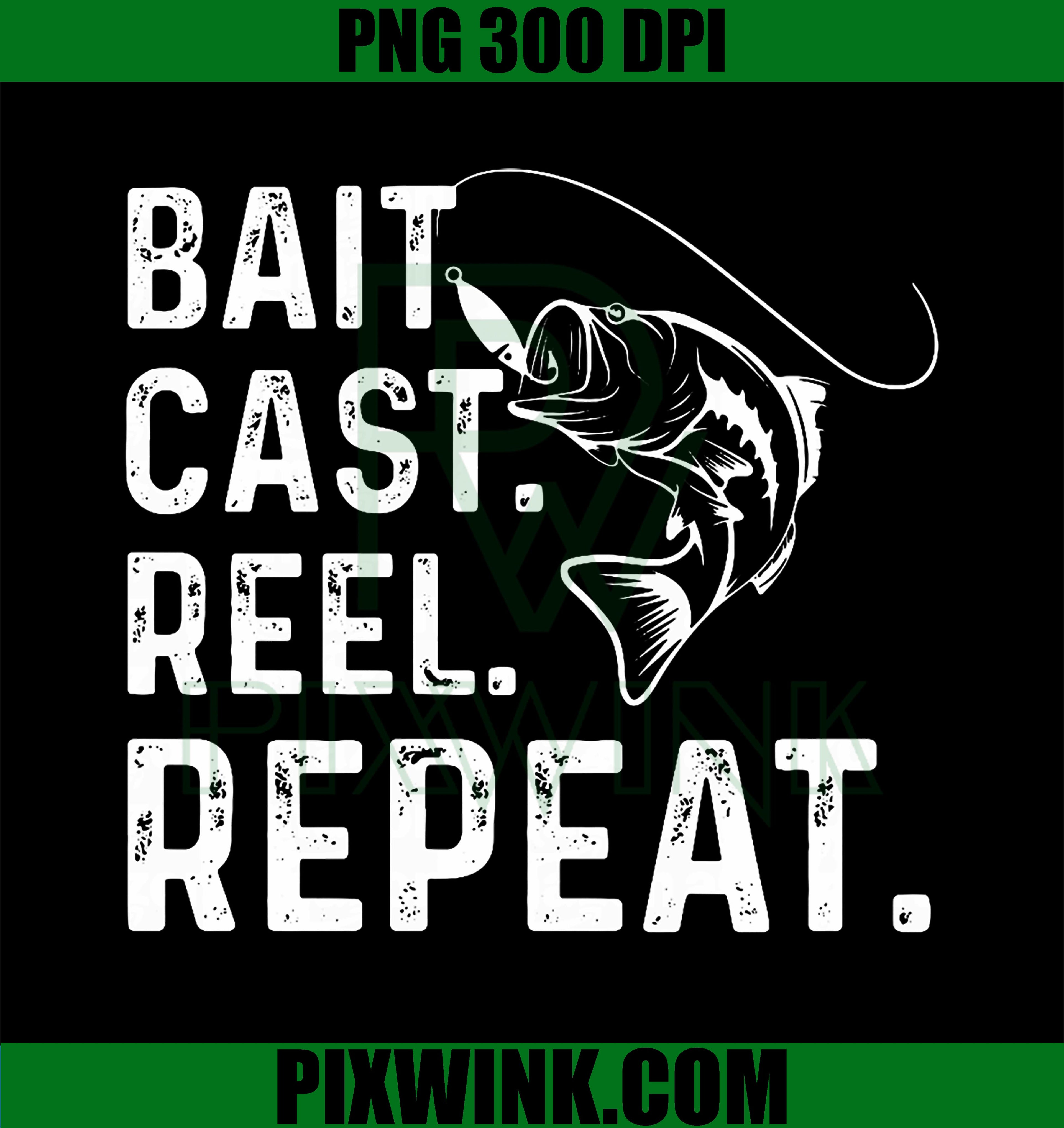Funny Fishing PNG, Bait Cast Reel Repeat Angling Premium Tri-Blend PNG