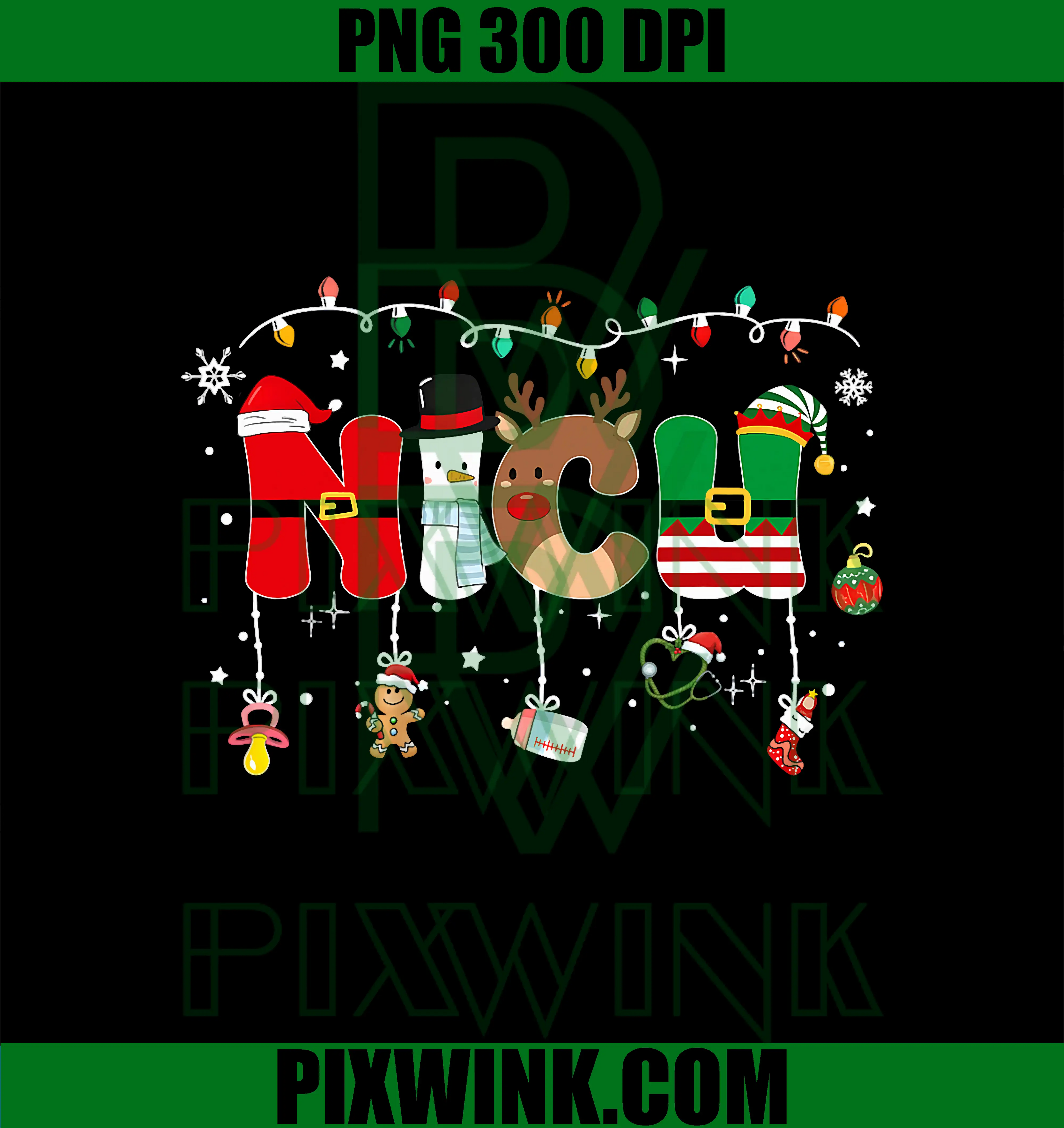 Funny NICU Nurse PNG, Christmas Nursing PNG