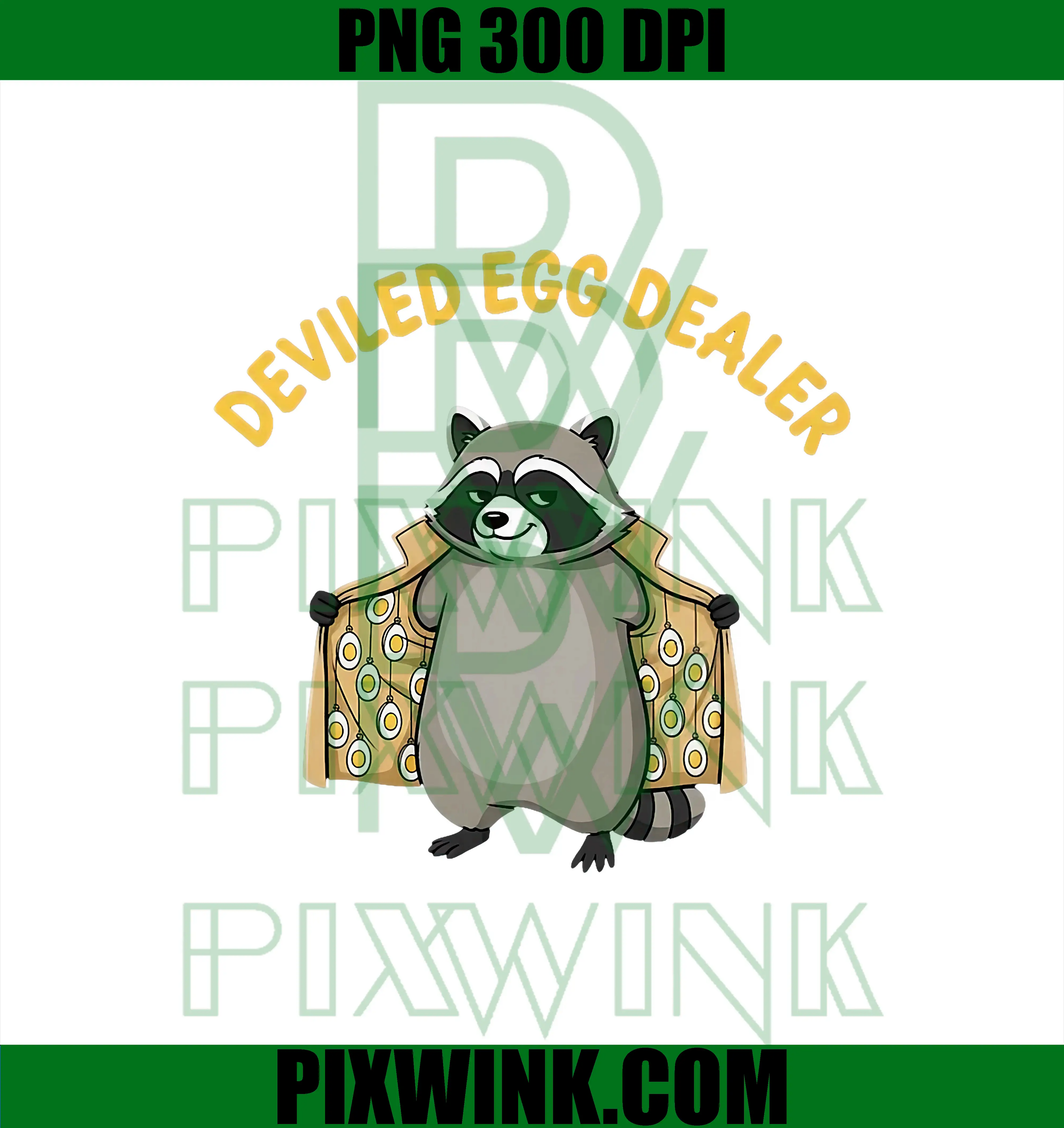 Deviled Egg Dealer PNG, Funny Raccoon PNG