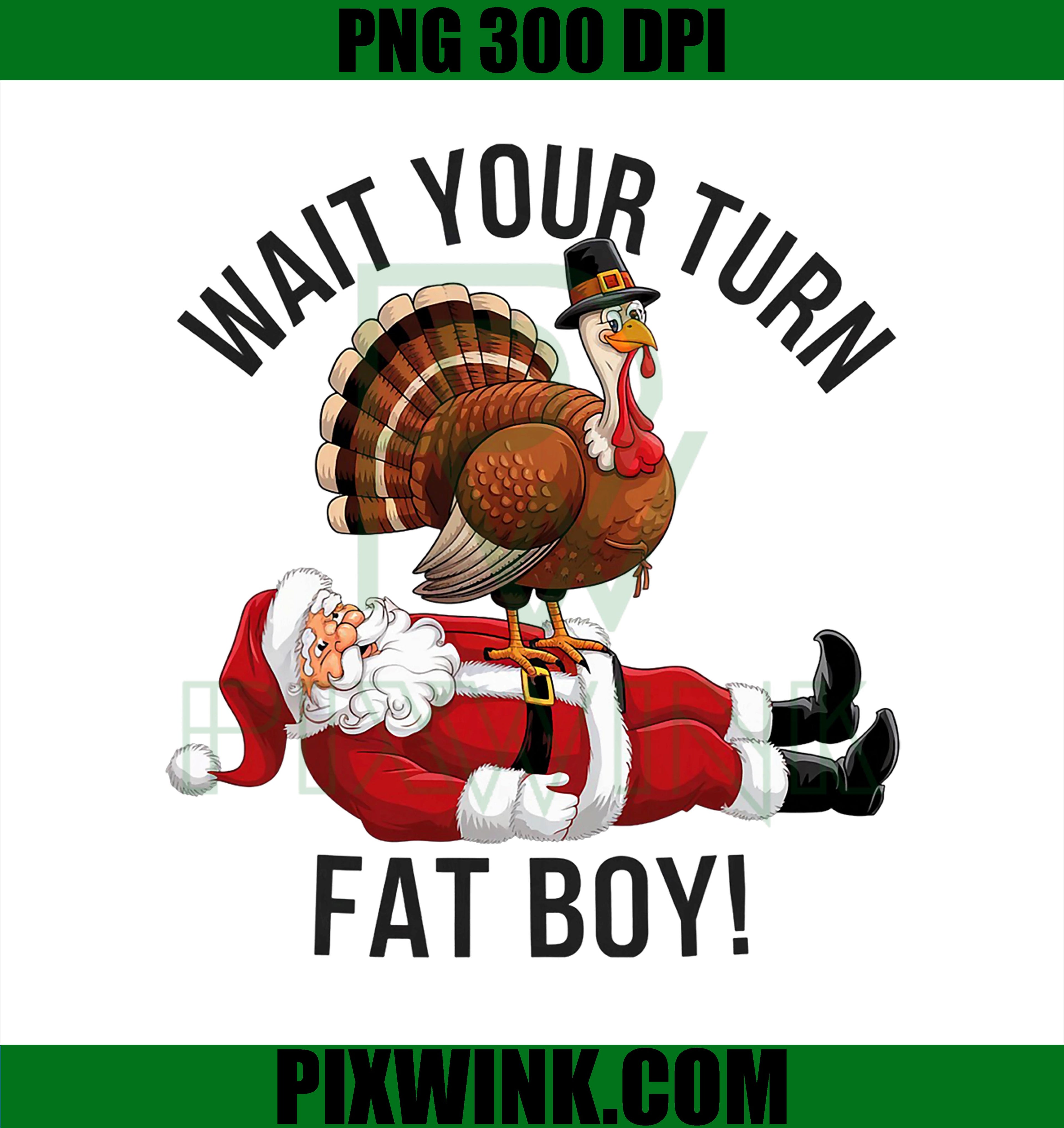 Funny Thanksgiving Turkey vs Santa Humorous PNG