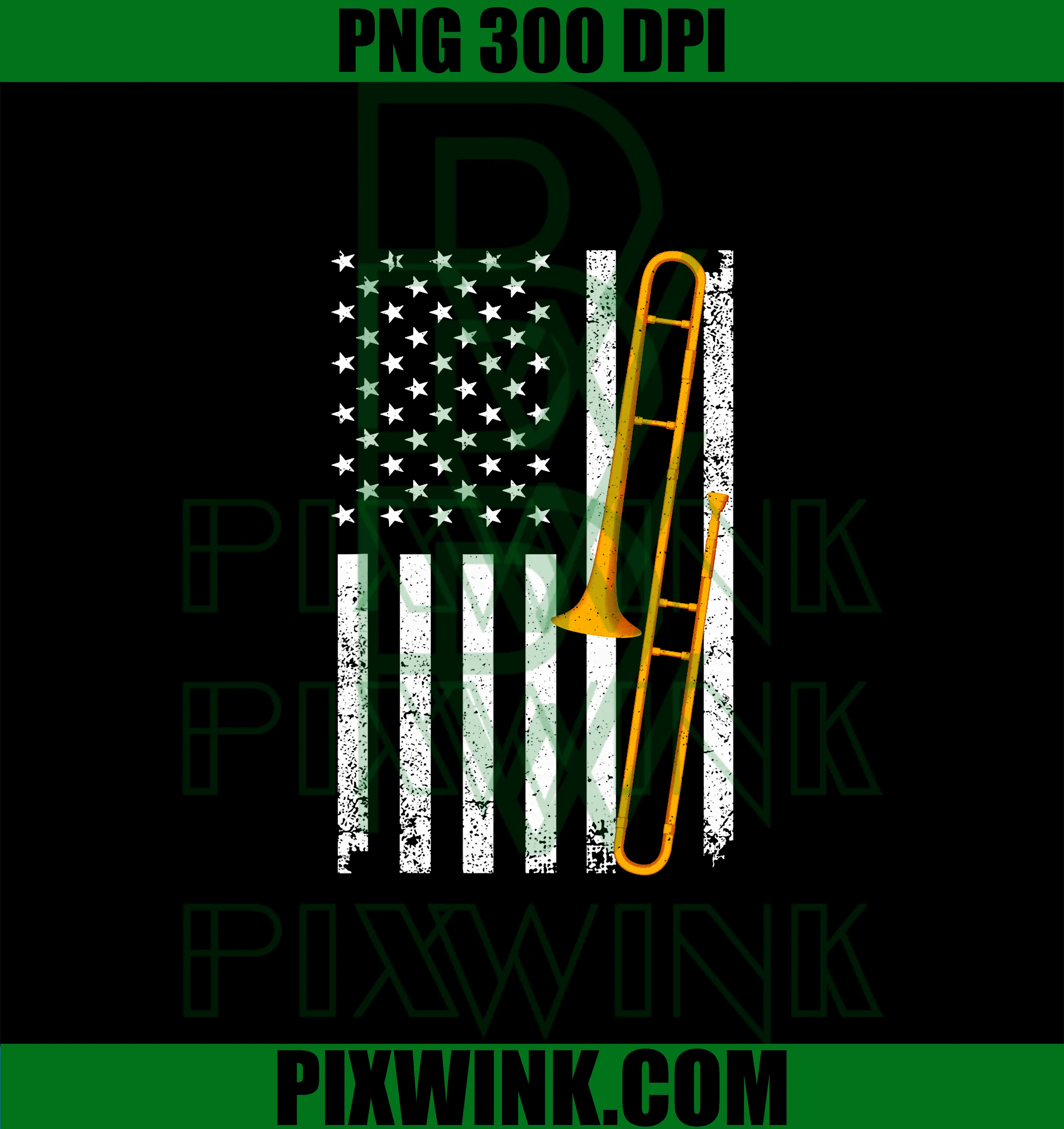 Funny Trombone Art PNG, Jazz Music Trombone Player PNG