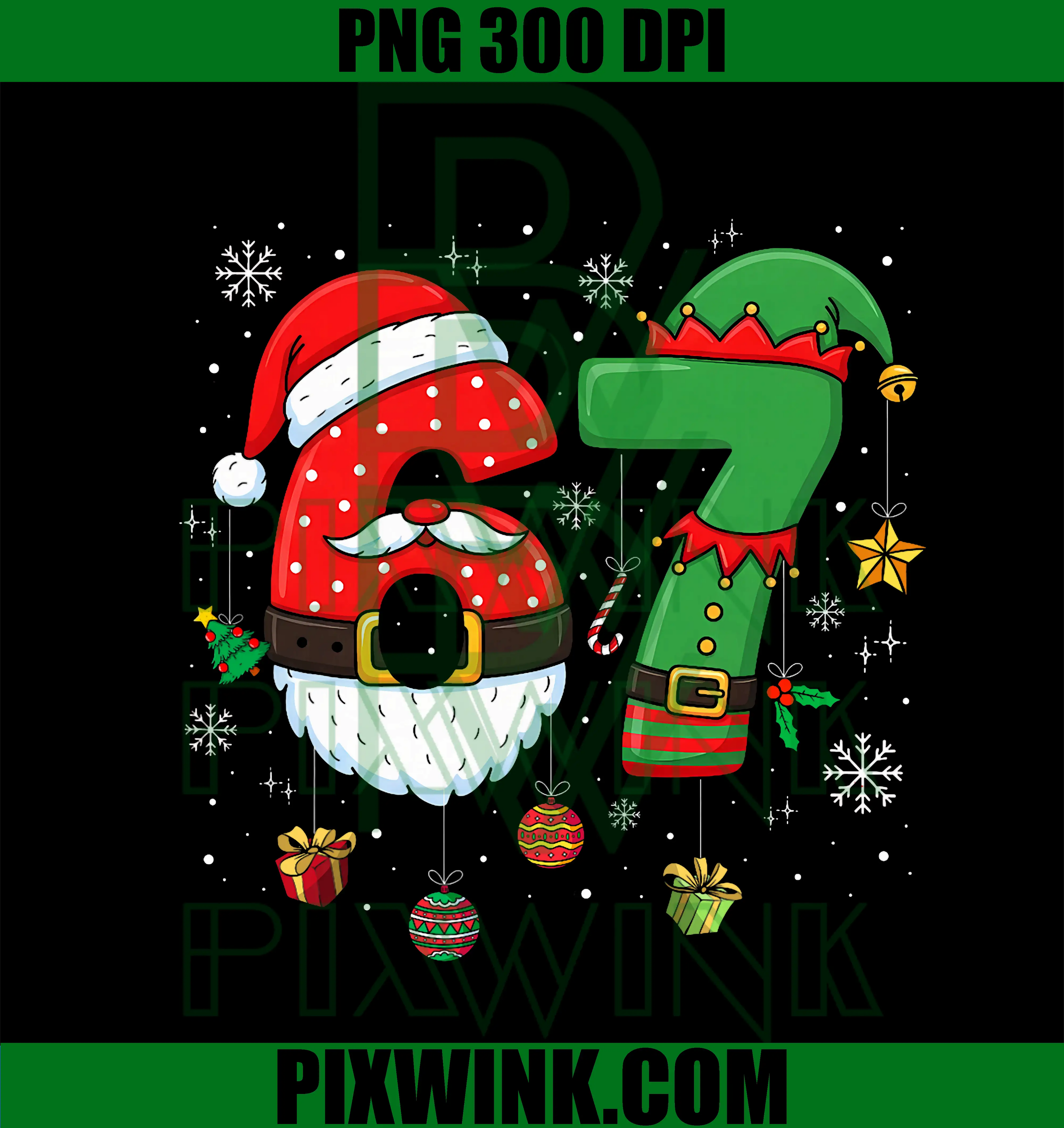 Funny Bruh 67 Six Seven 6 7 Meme Christmas Boys Santa Elf PNG, 67 Meme Six Seven Christmas PNG, 