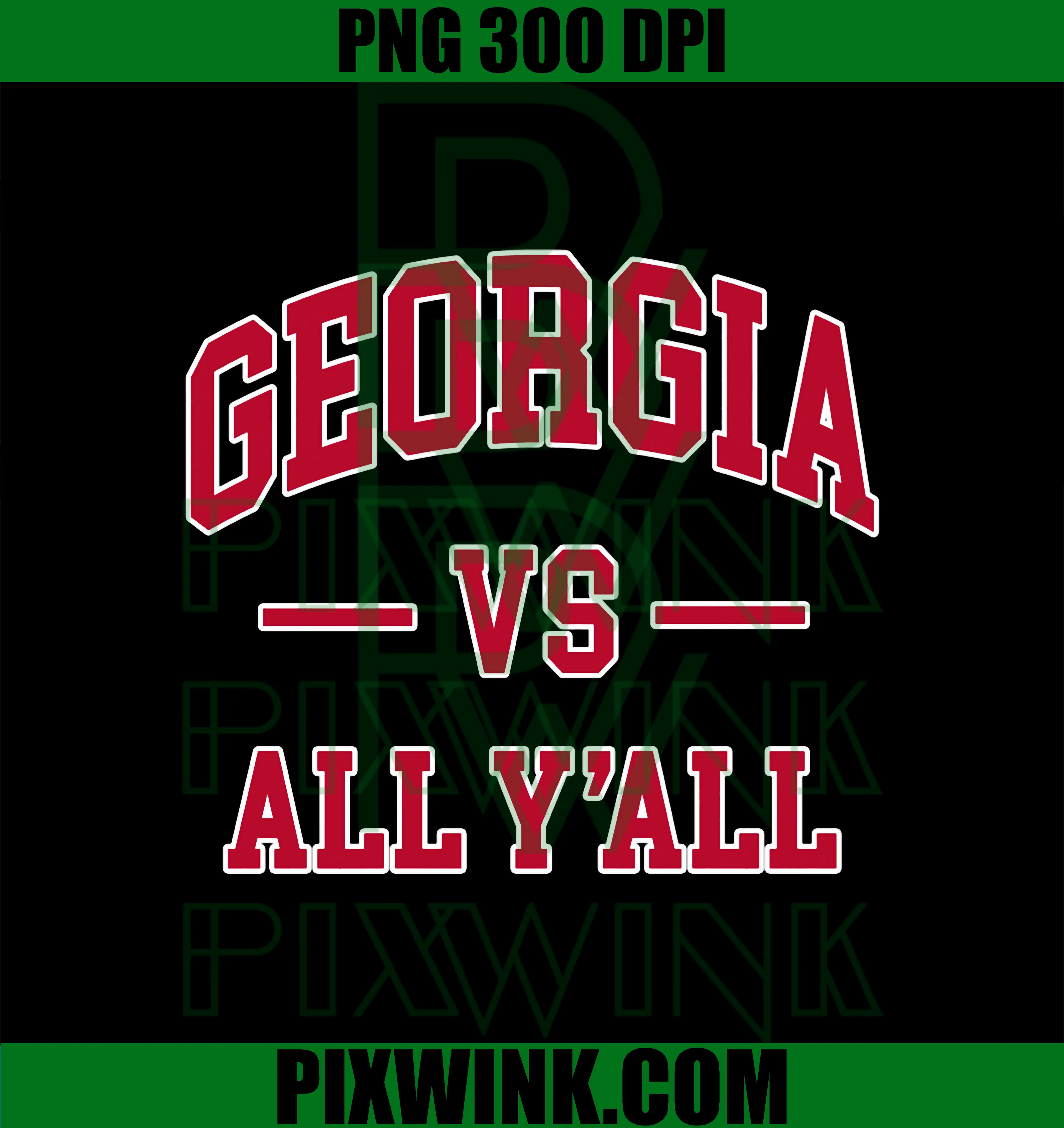 GEORGIA Vs All Yall PNG, Throwback Design Classic PNG