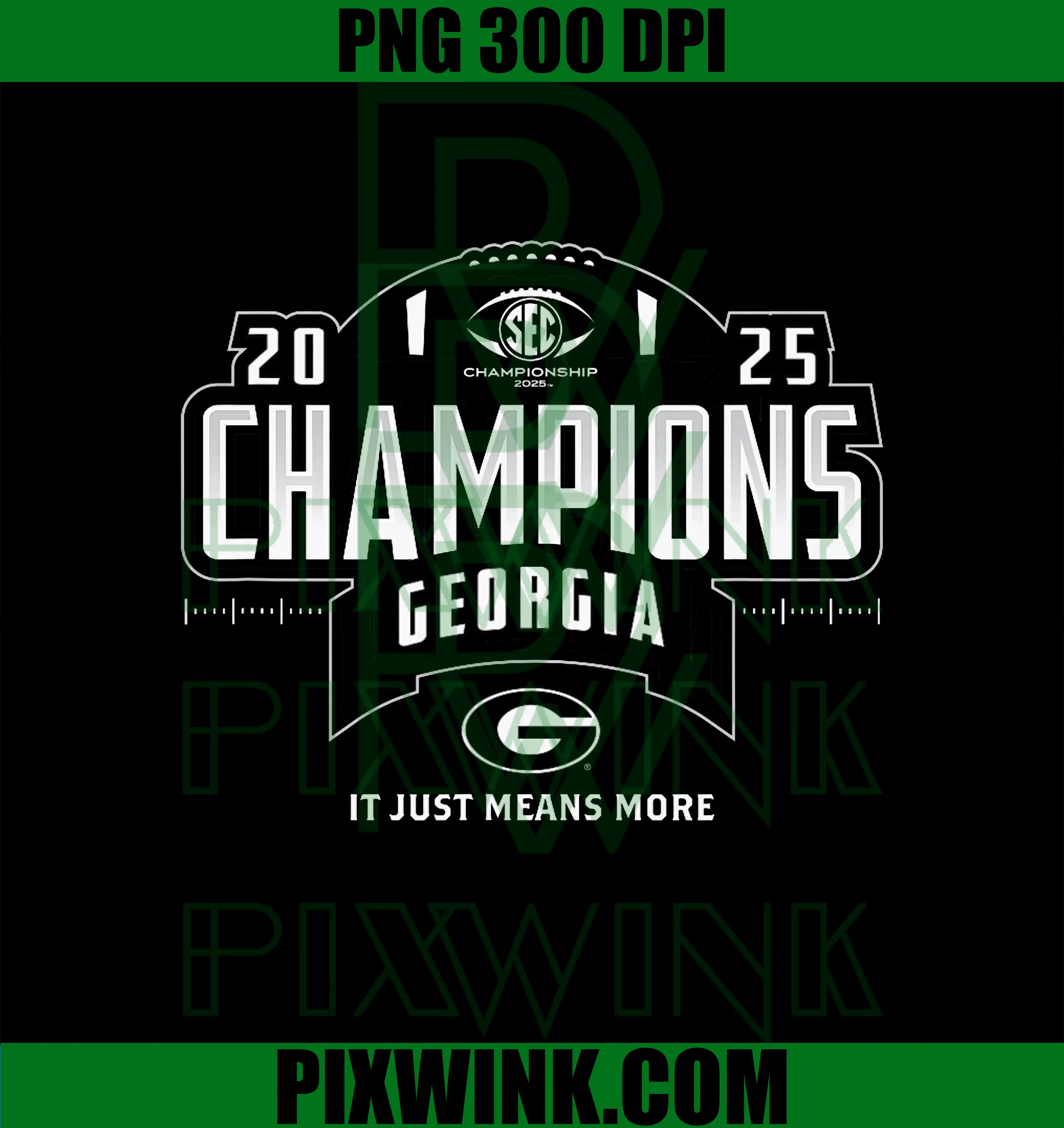 Georgia Bulldogs SEC Champs 2025 PNG, Football Locker Room PNG