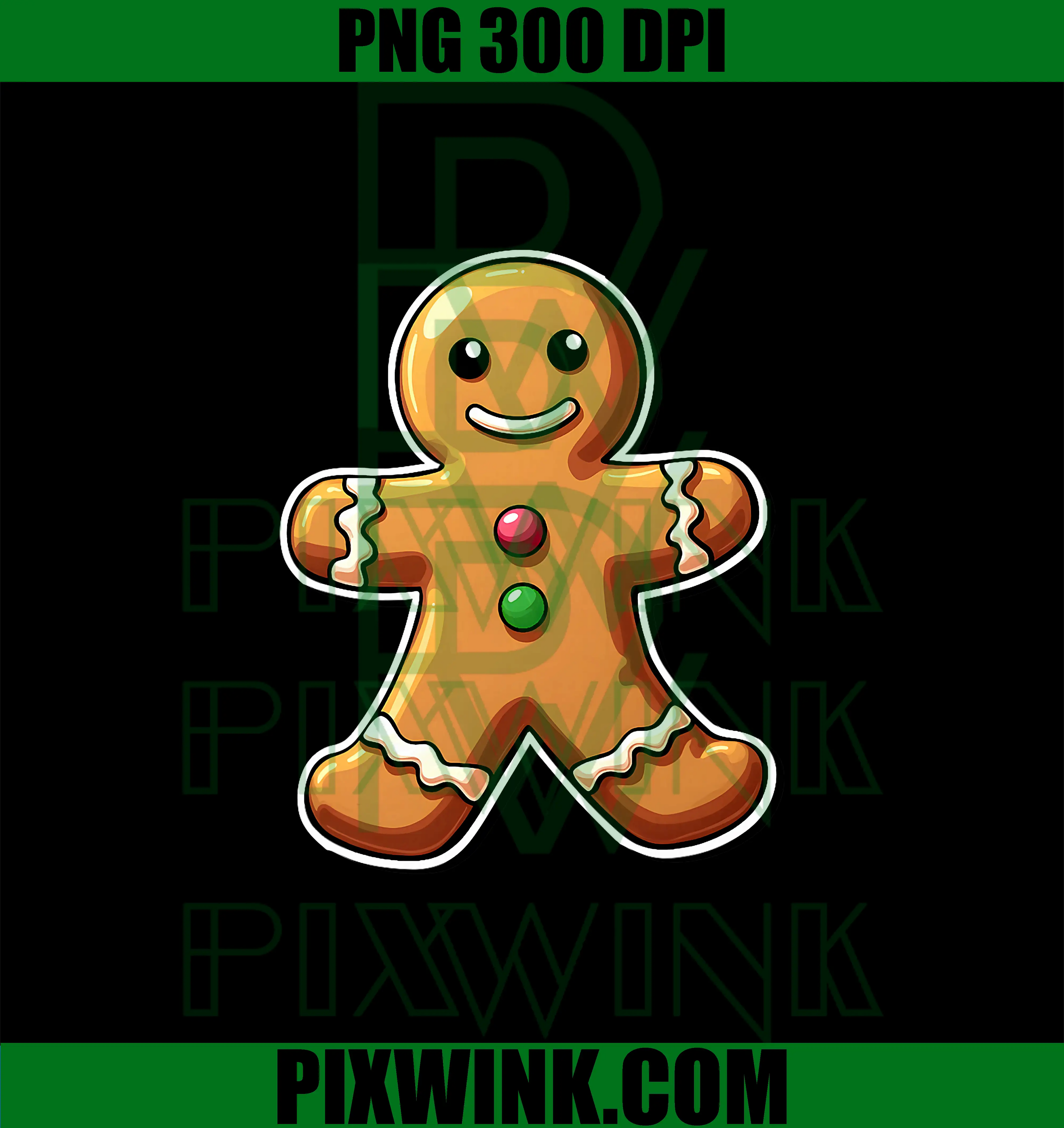 Gingerbread Christmas PNG, Xmas Holiday PNG