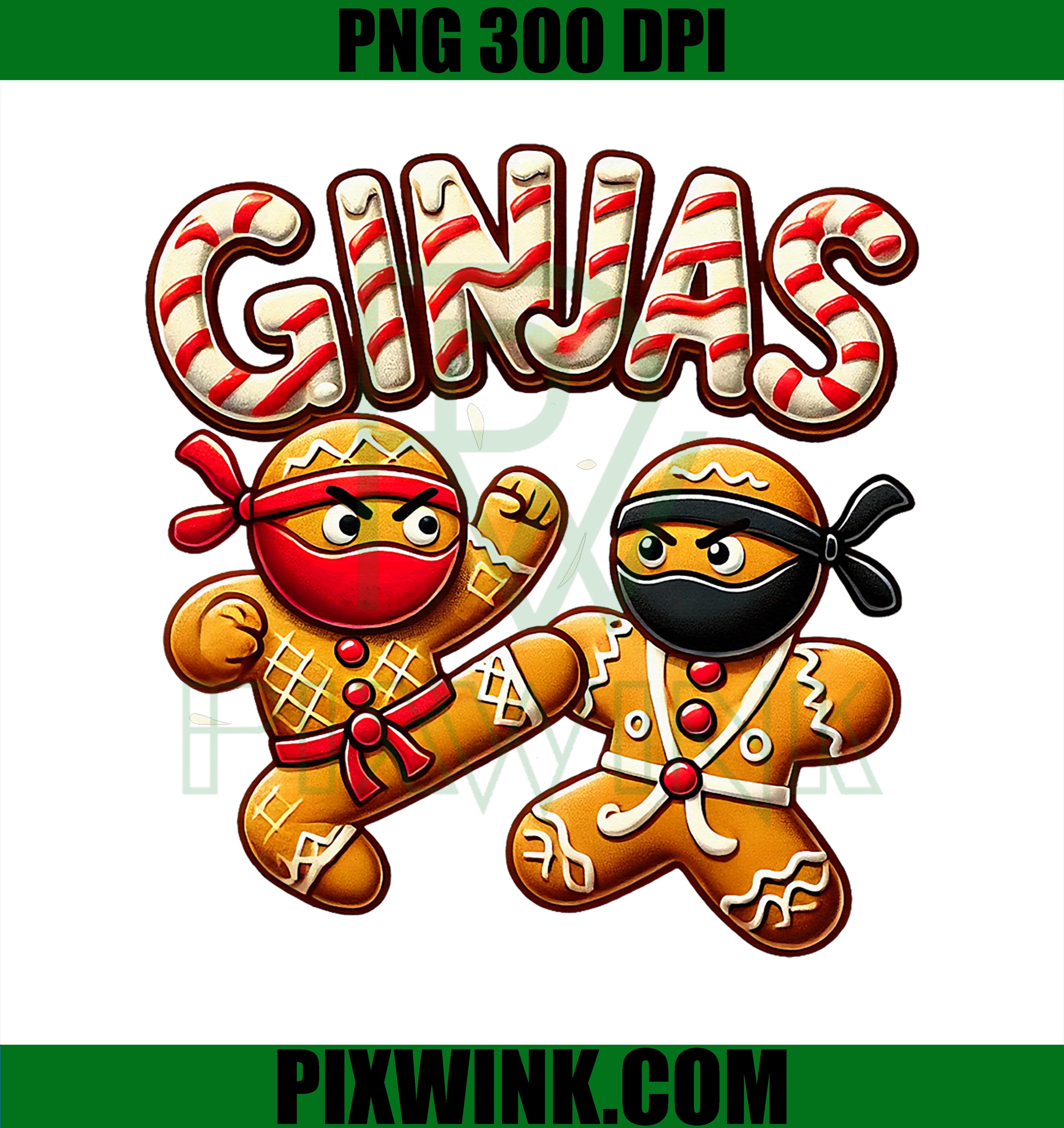 Ginjas Gingerbread Ninjas PNG, Christmas Gingerbread PNG, Xmas PNG
