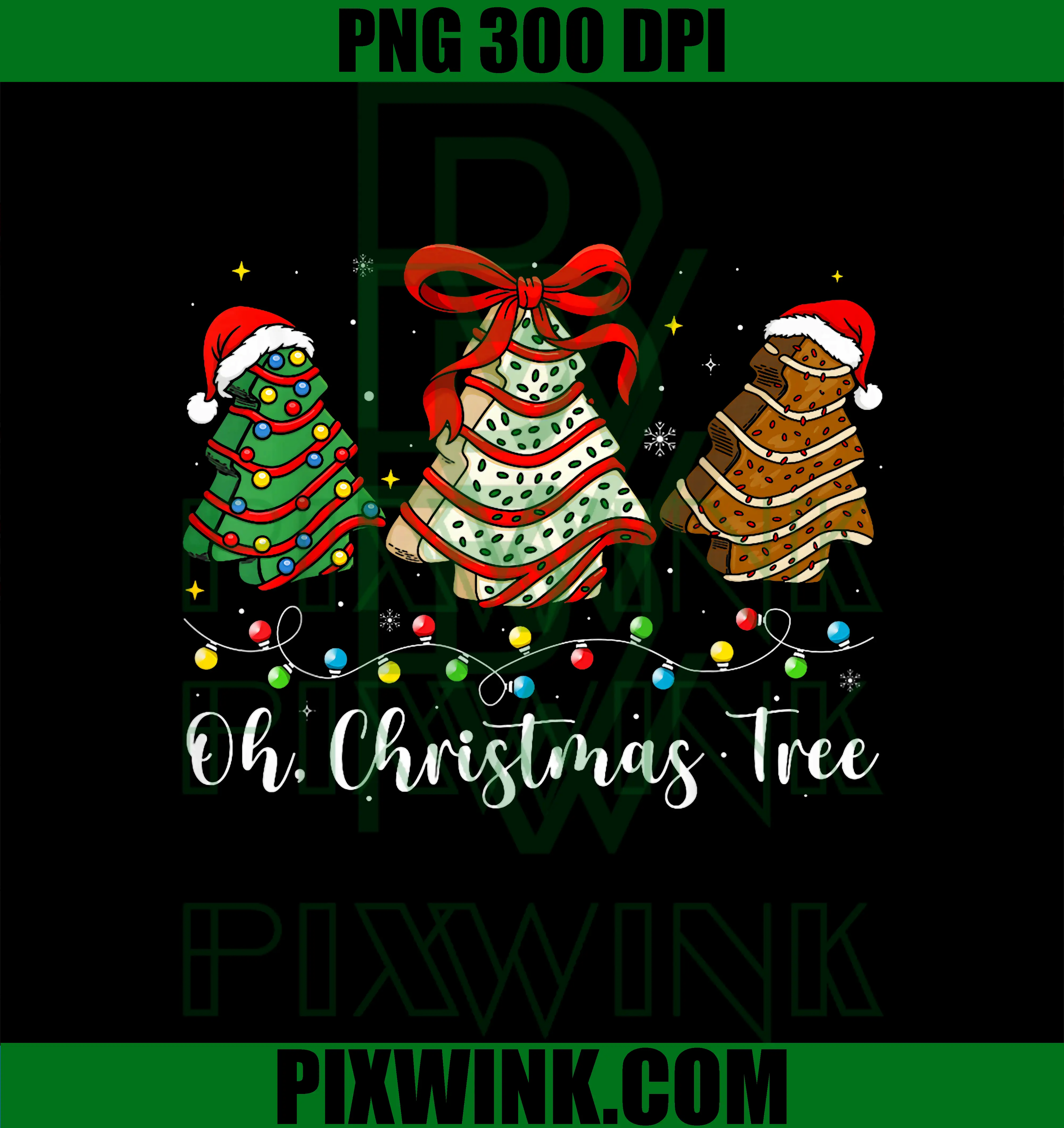 Oh Christmas Tree Cakes PNG, Debbie Becky Jen Cake Lovers PNG