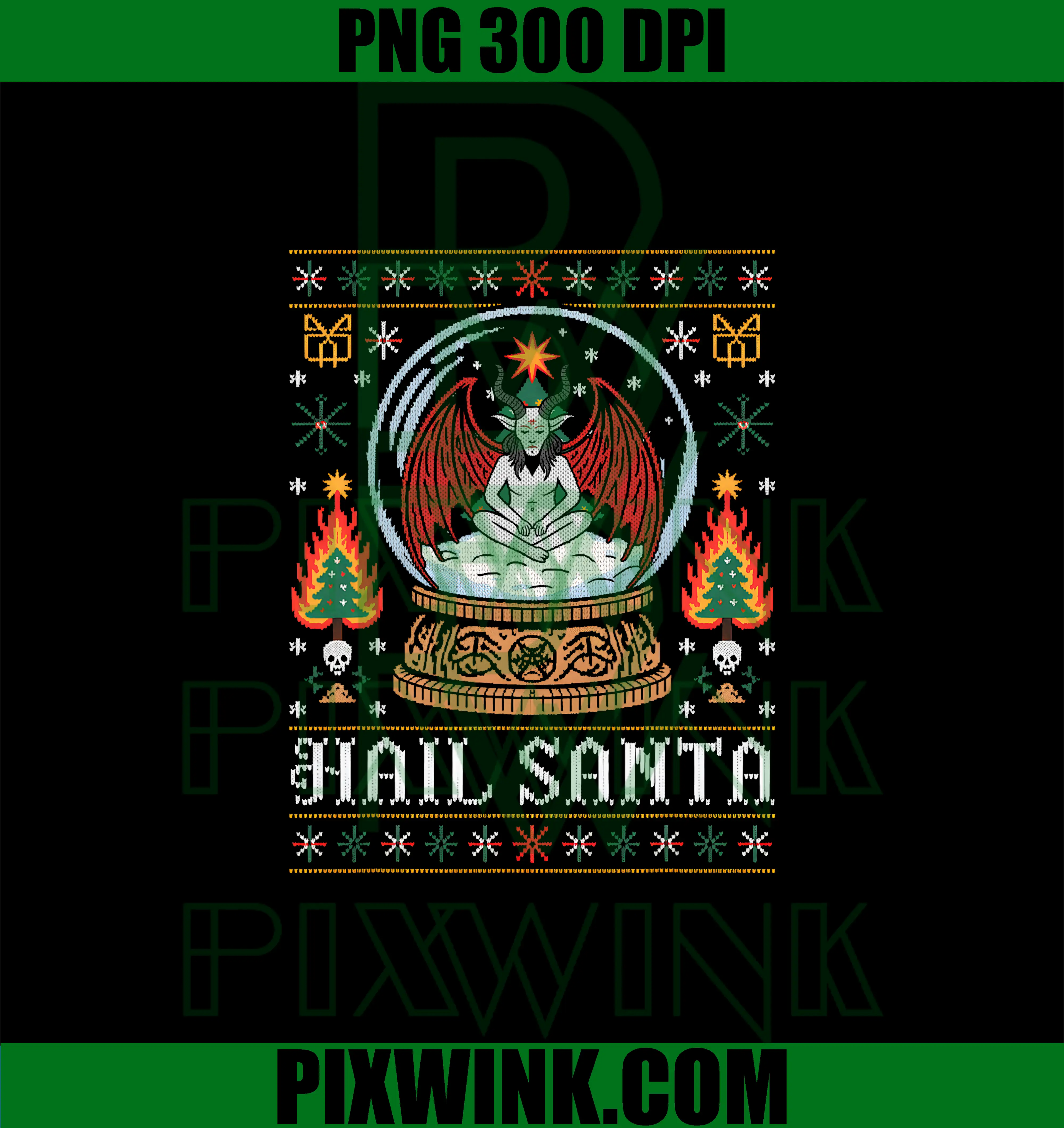 Hail Santa PNG, Christmas Snow Globe PNG