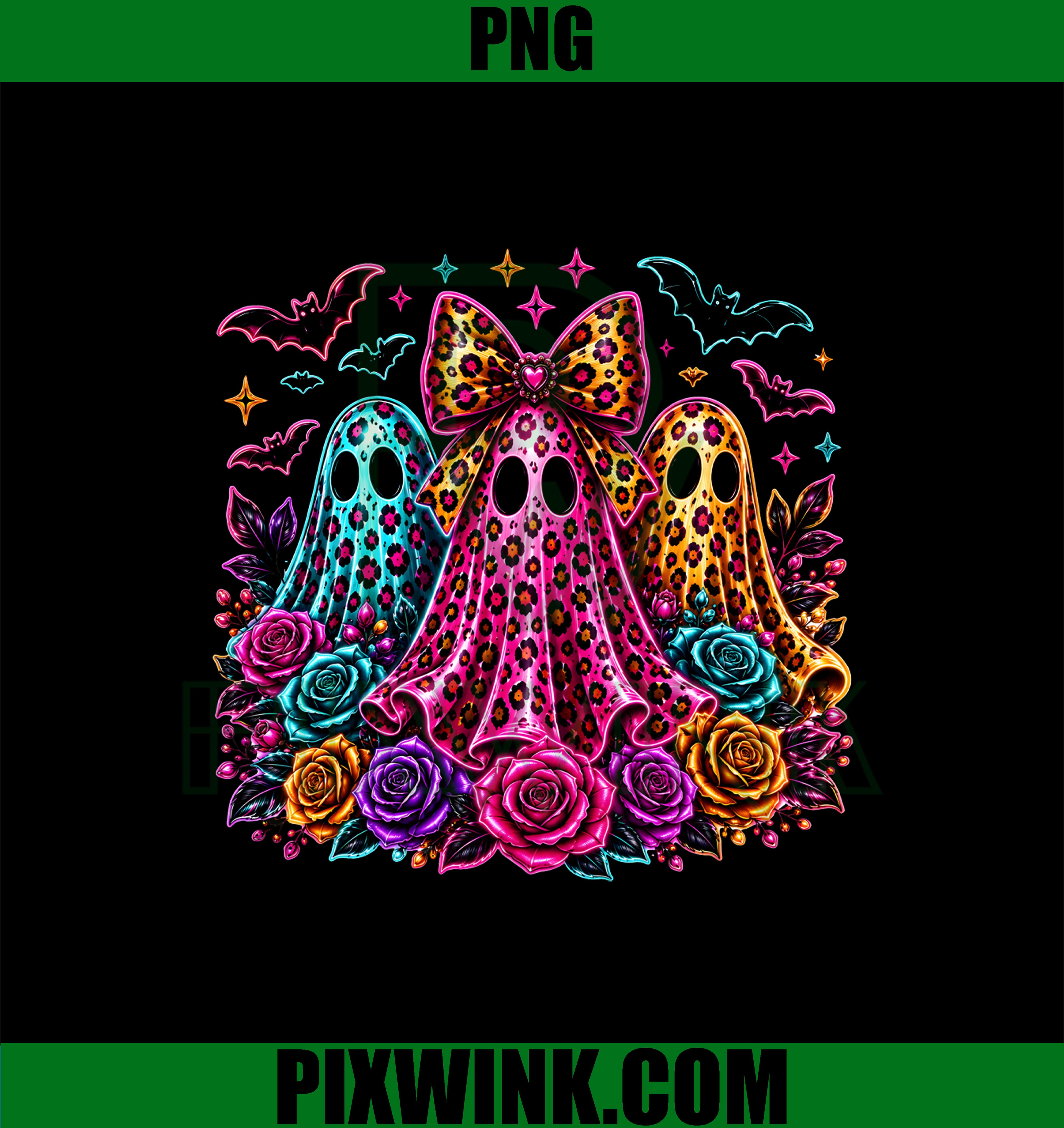 Halloween Ghost PNG, Floral Spooky Season PNG