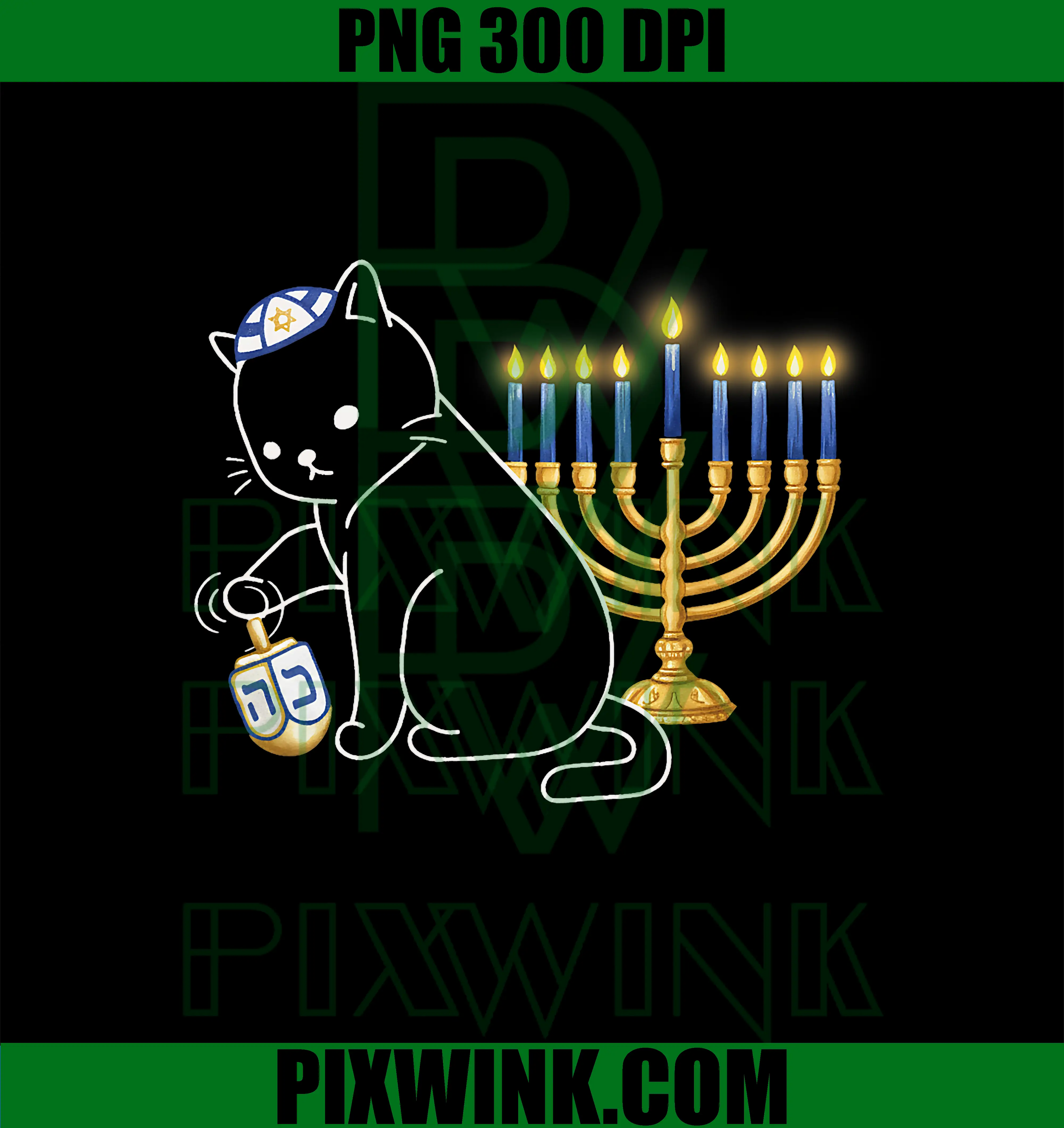 Hanukkah Cat Happy Hanucat PNG, Holiday Hanukkat Jewish PNG