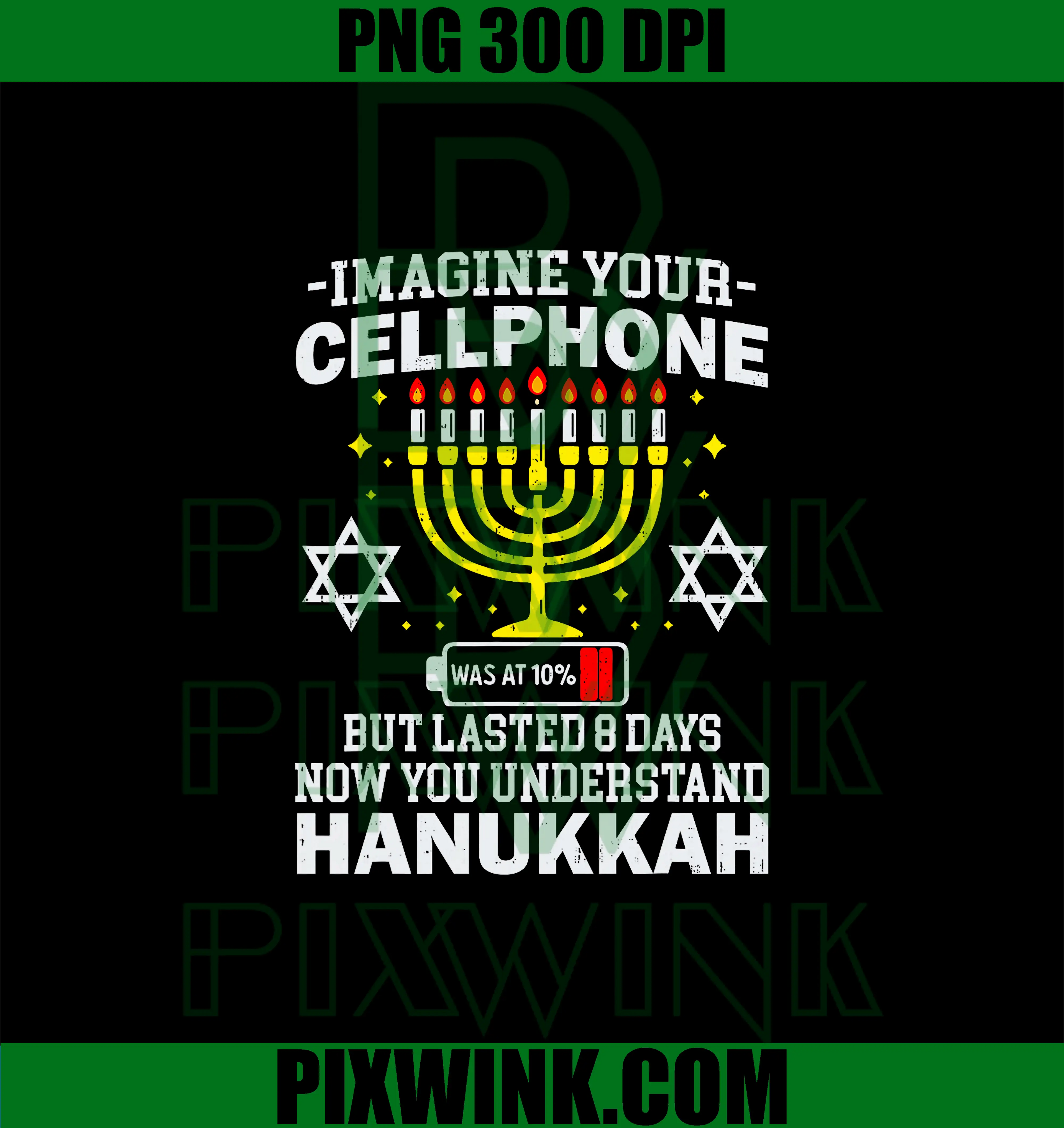 Imagine Your Cellphone PNG, Jewish Menorah Chanukah PNG