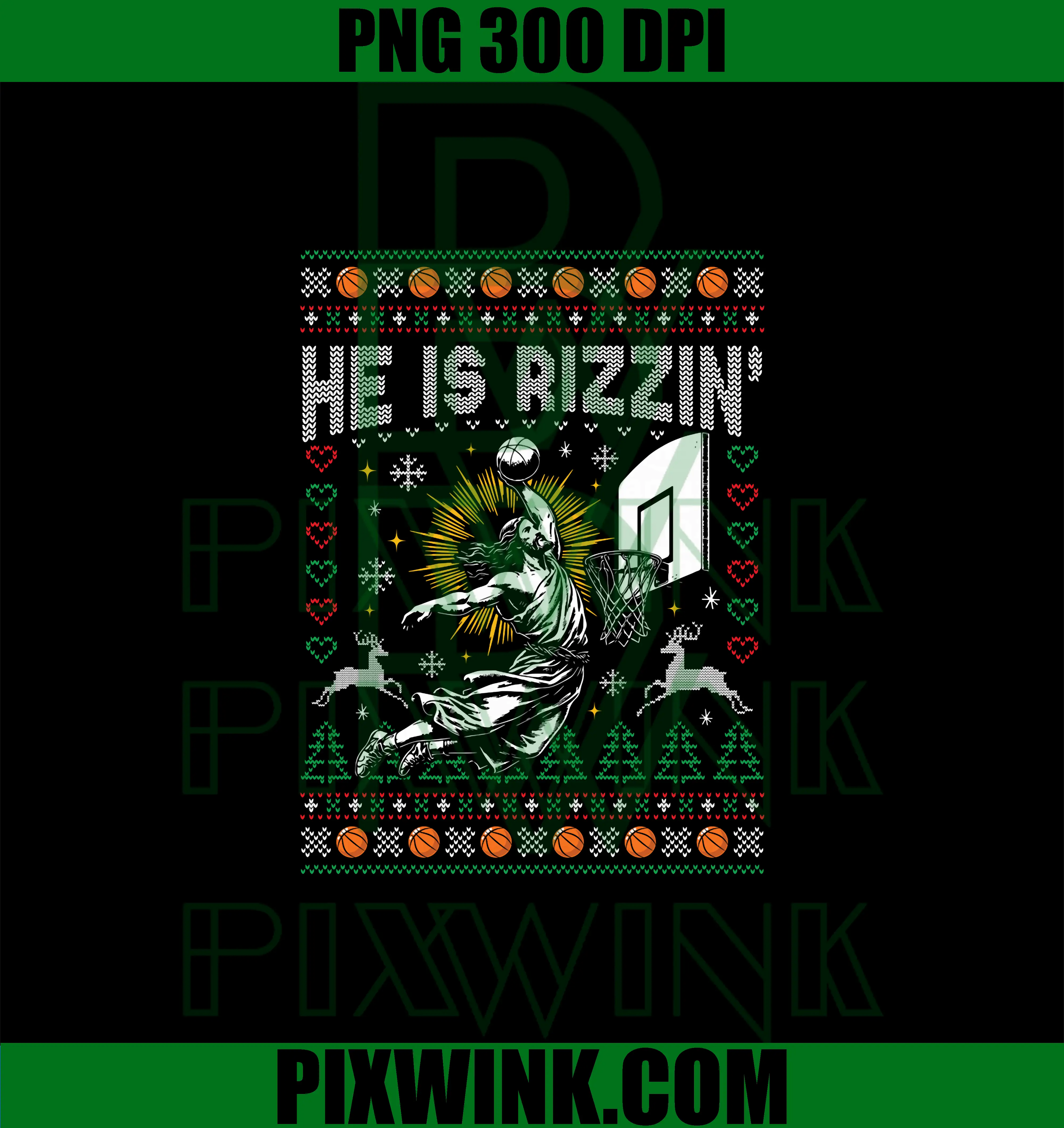 He Is Rizzin PNG, Christian Religious Christmas PNG