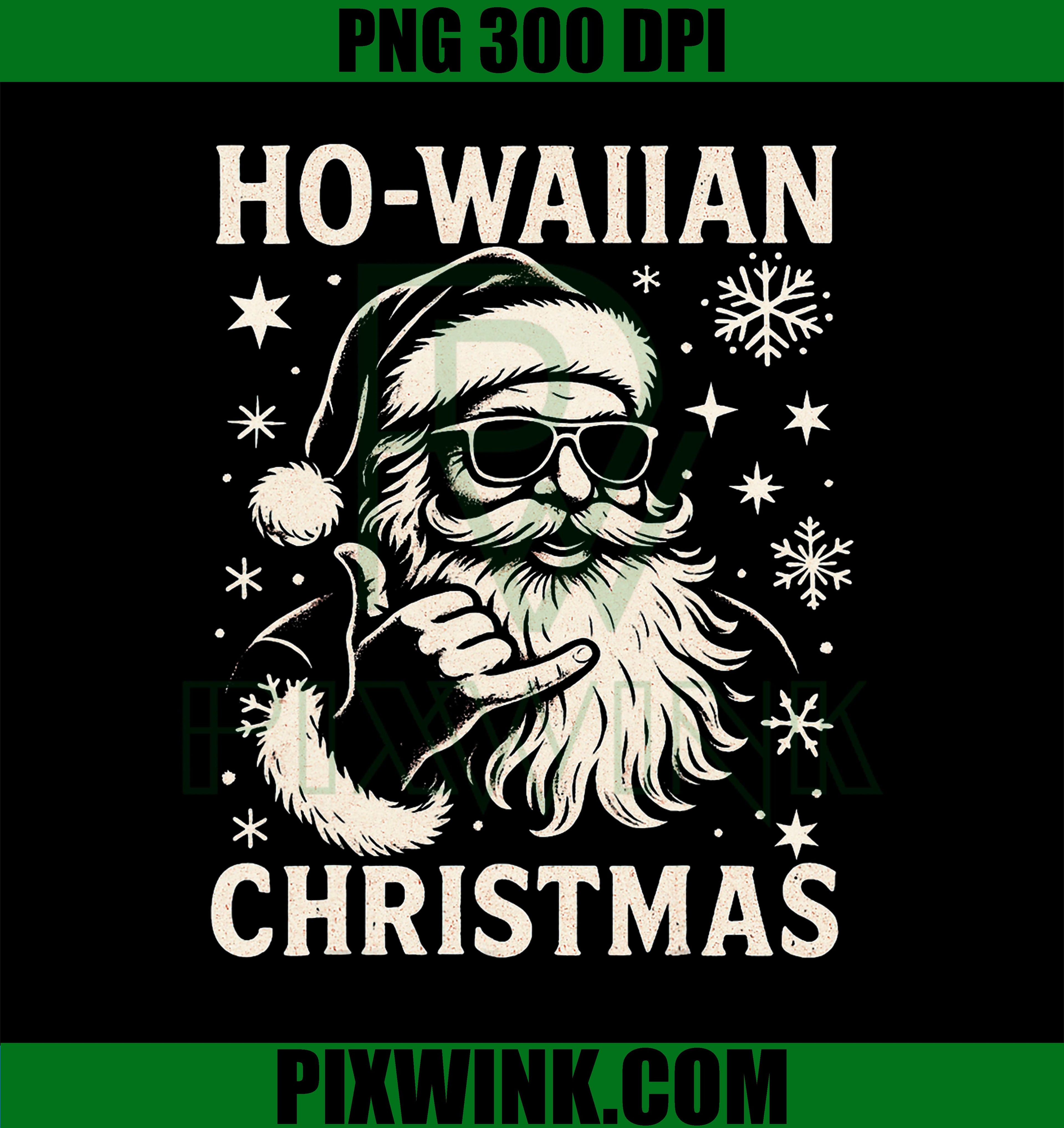 Ho-Waiian Christmas PNG, Santa Funny Hawaii Christmas PNG