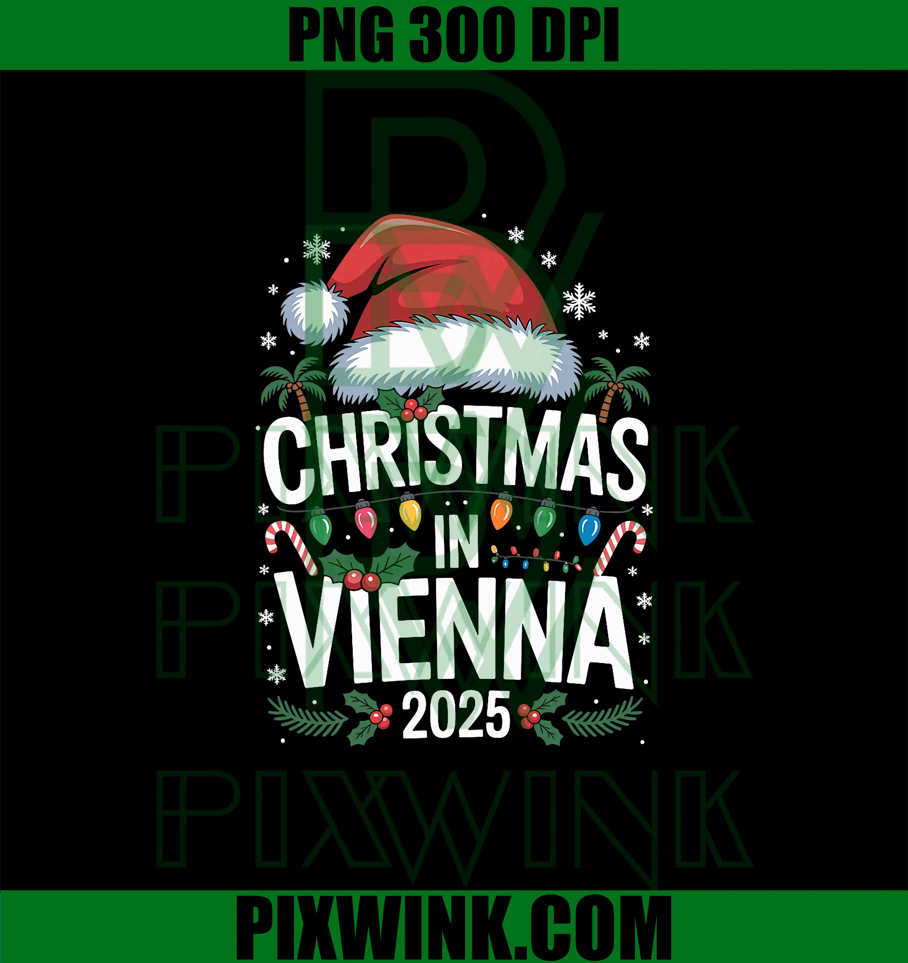 Christmas in Vienna 2025 PNG, Fun Santa Hat PNG