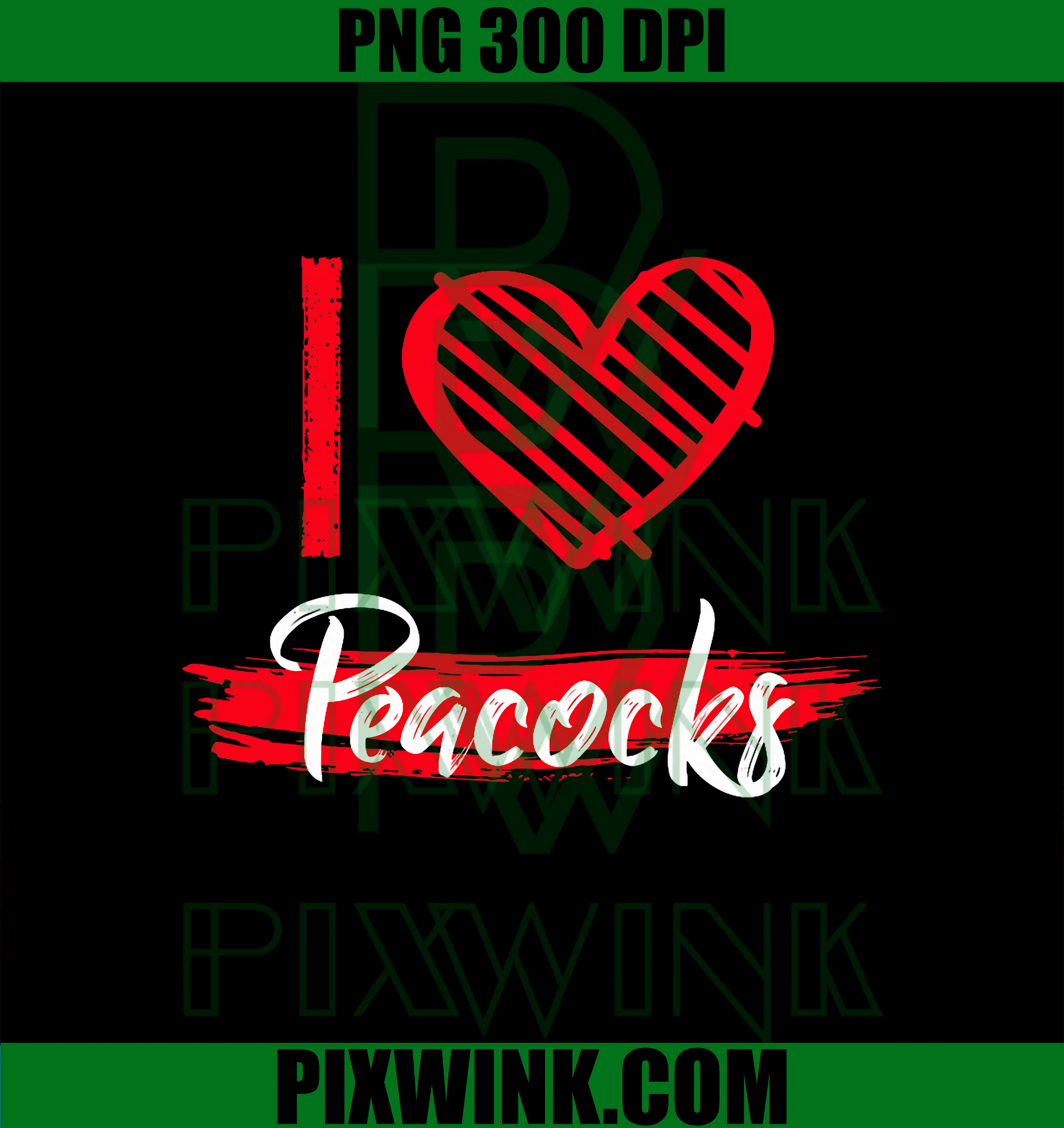 I Love Peacocks PNG, I Heart Peacocks PNG