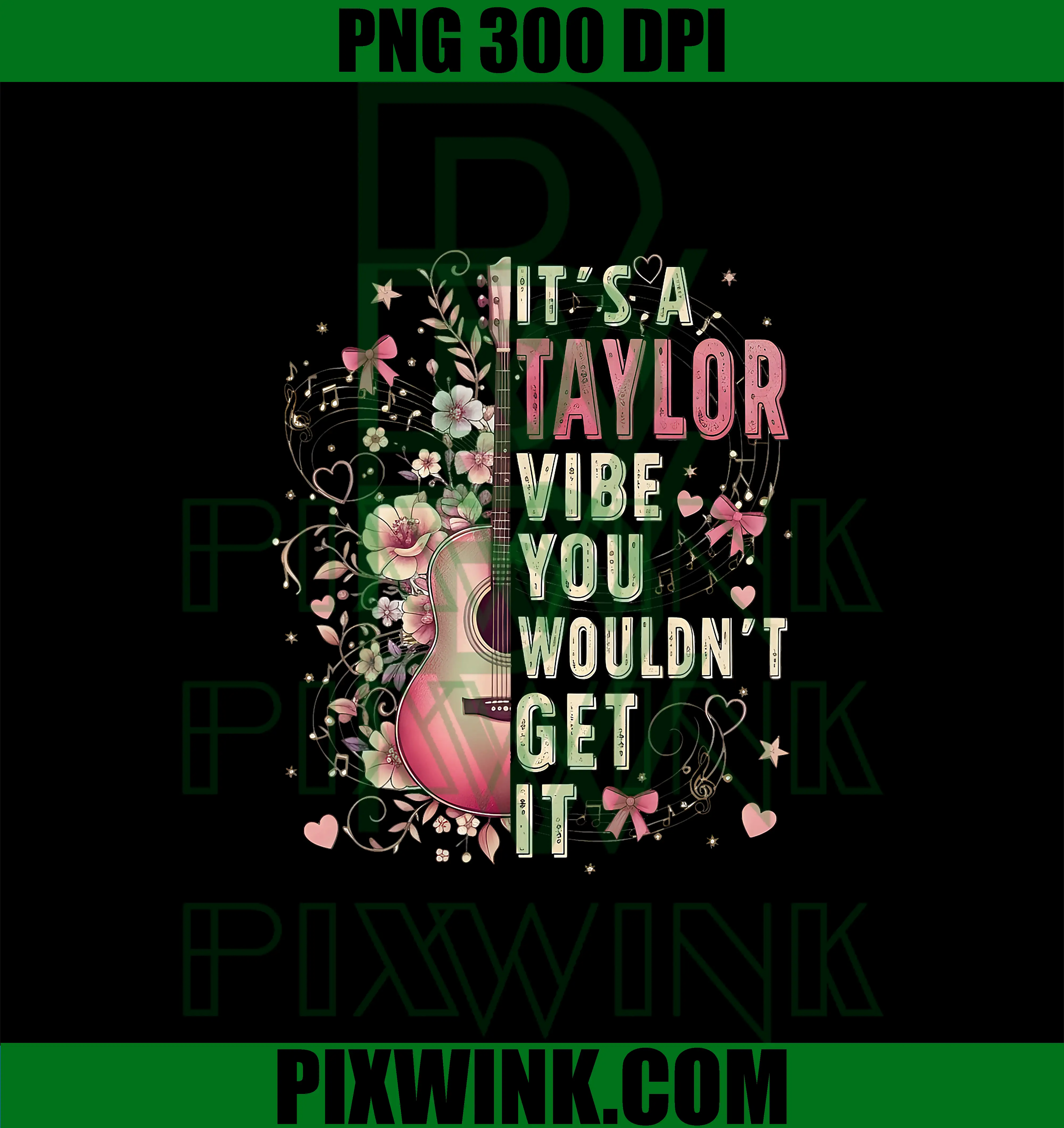 It's A Taylor Vibe Heart Floral PNG, 70's 80's Vintage PNG
