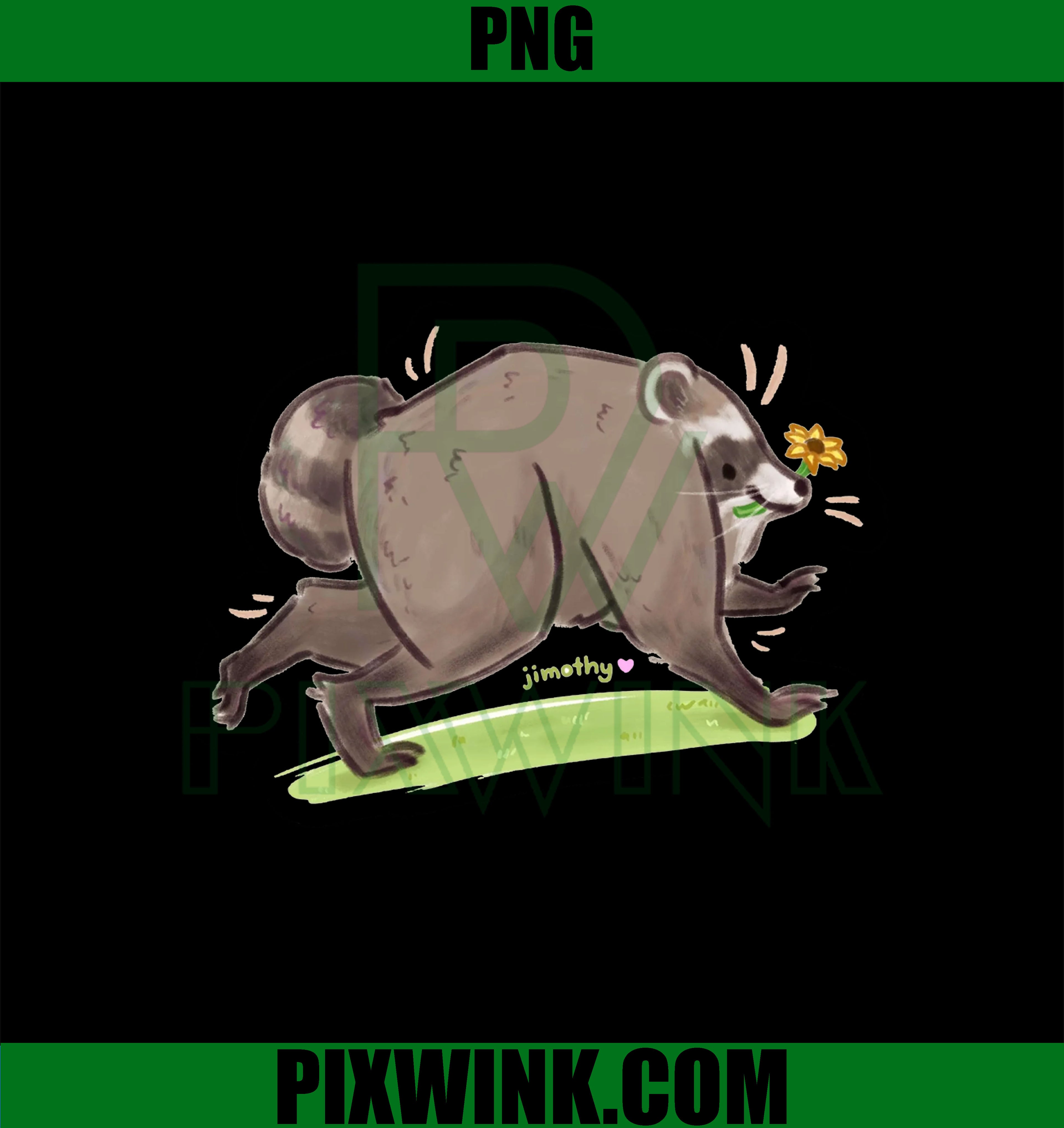 Jimothy the Raccoon Vinyl PNG